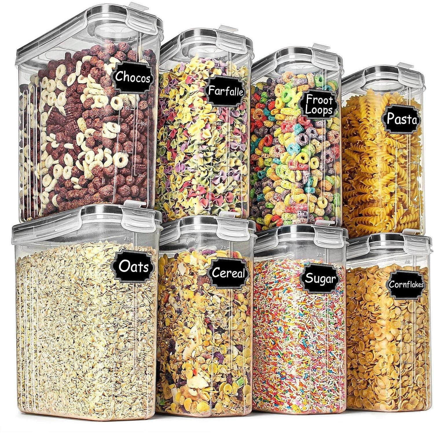 Wildone Vorratsdose Frischhaltedosen luftdicht Vorratsdosen für Müsli und Lebensmittel 2,5