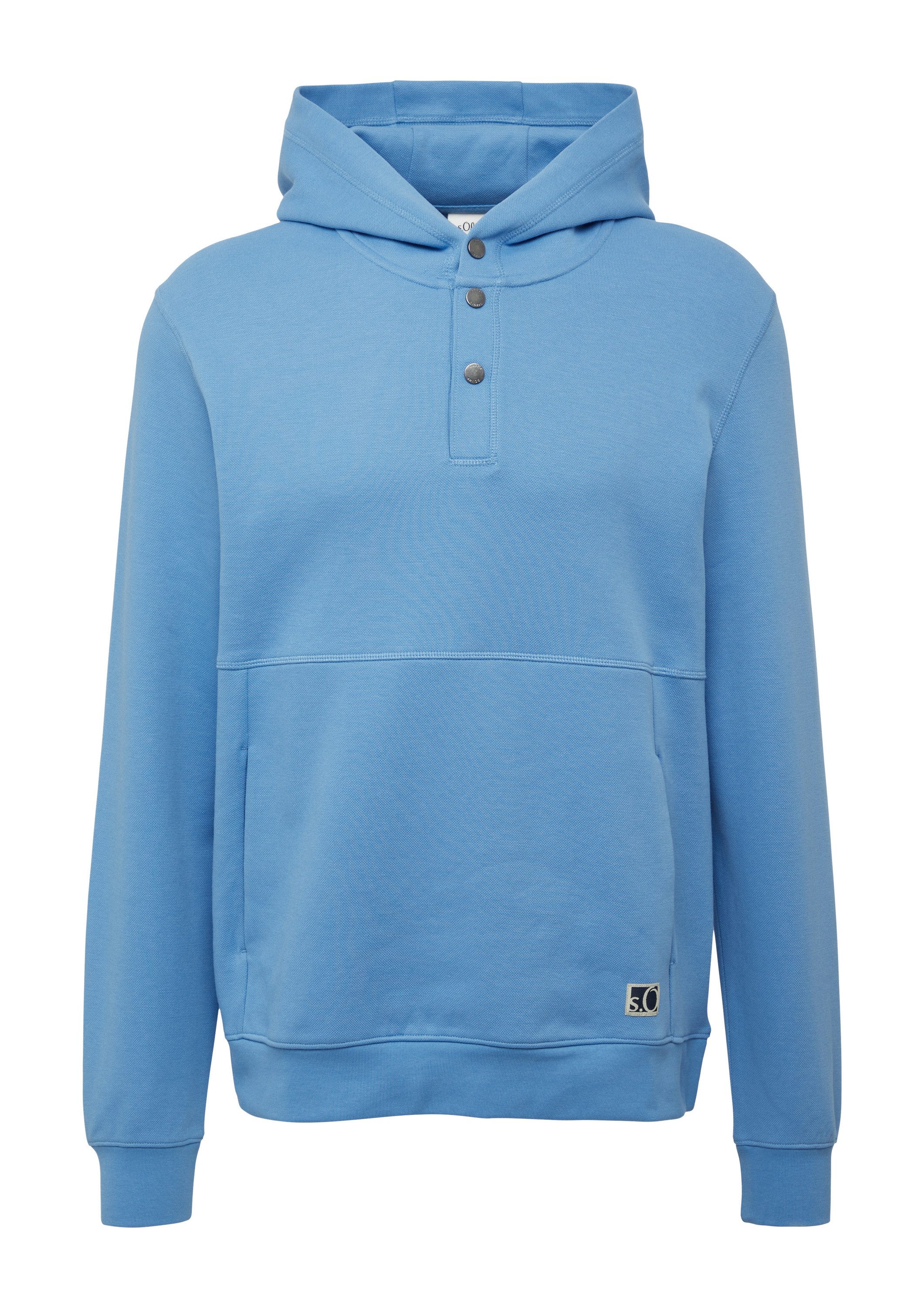s.Oliver Sweatshirt Sweatshirt Strukturierter Hoodie mit Druckknöpfen und K günstig online kaufen
