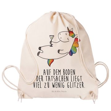 Mr. & Mrs. Panda Sporttasche Einhorn Cocktail - Transparent - Geschenk, Glitzer, Einhorn Deko, Tur (1-tlg), Pandacharme