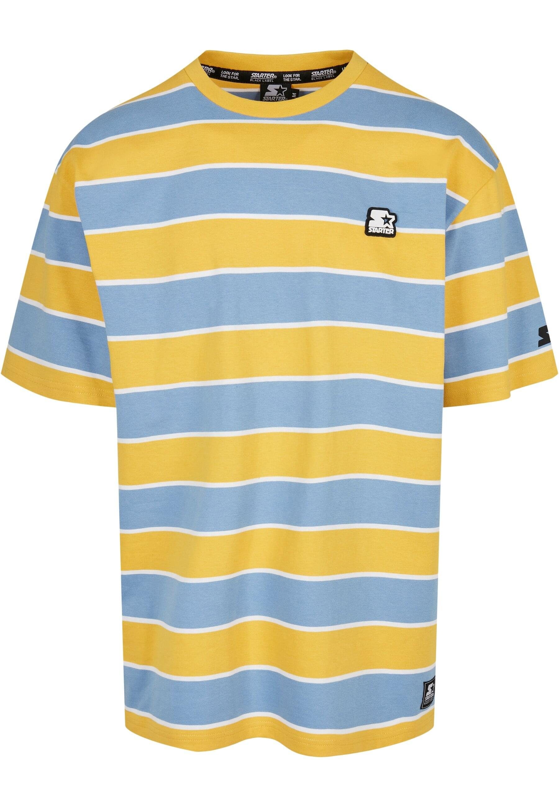 Starter Tee Block Herren horizonblue/californiayellow/white Starter (1-tlg) Stripes T-Shirt