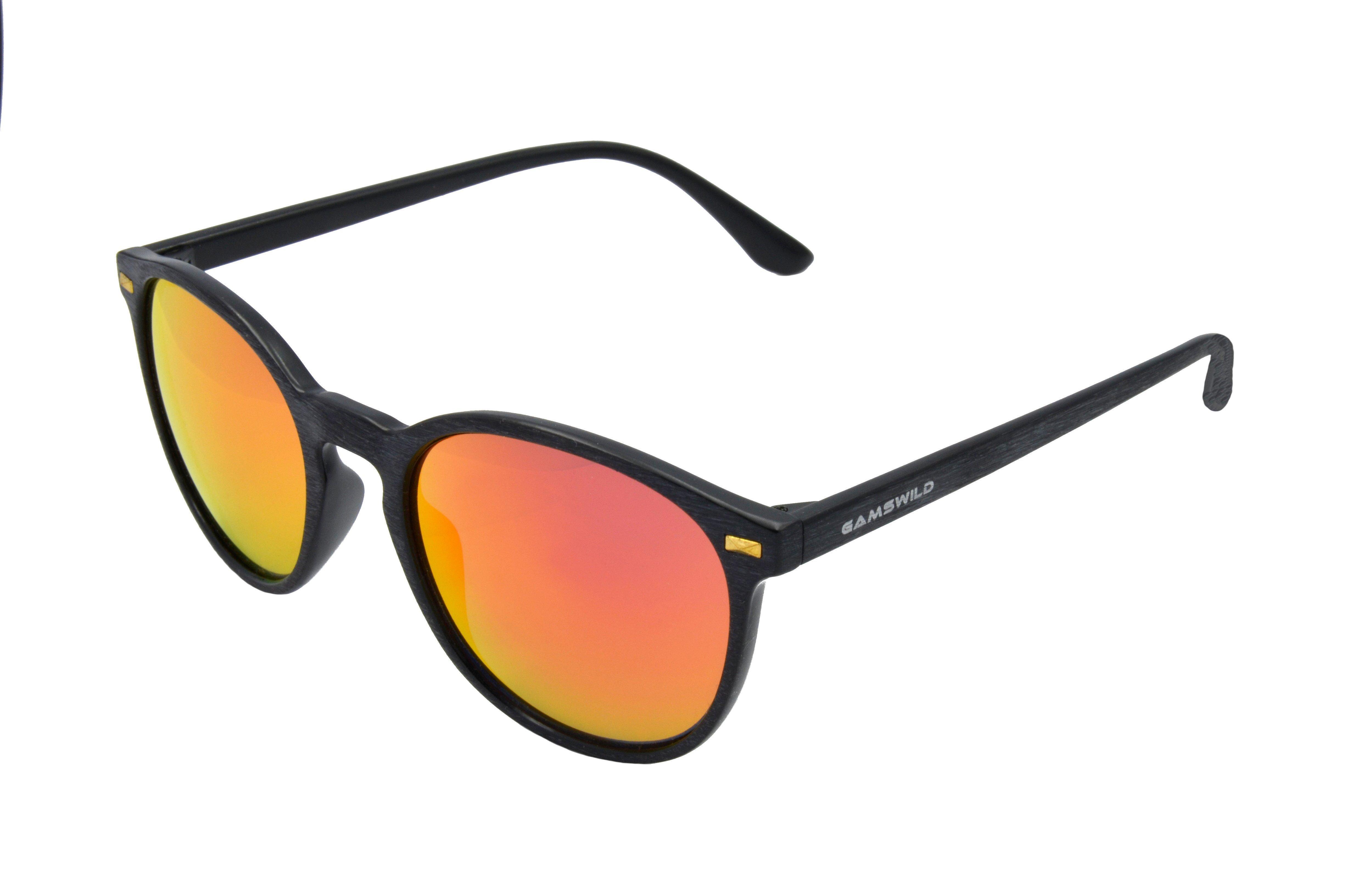 Gamswild Sonnenbrille UV400 GAMSSTYLE Holzoptik verspiegelte Gläser Modebrille Damen Herren Modell WM1020 WM1122