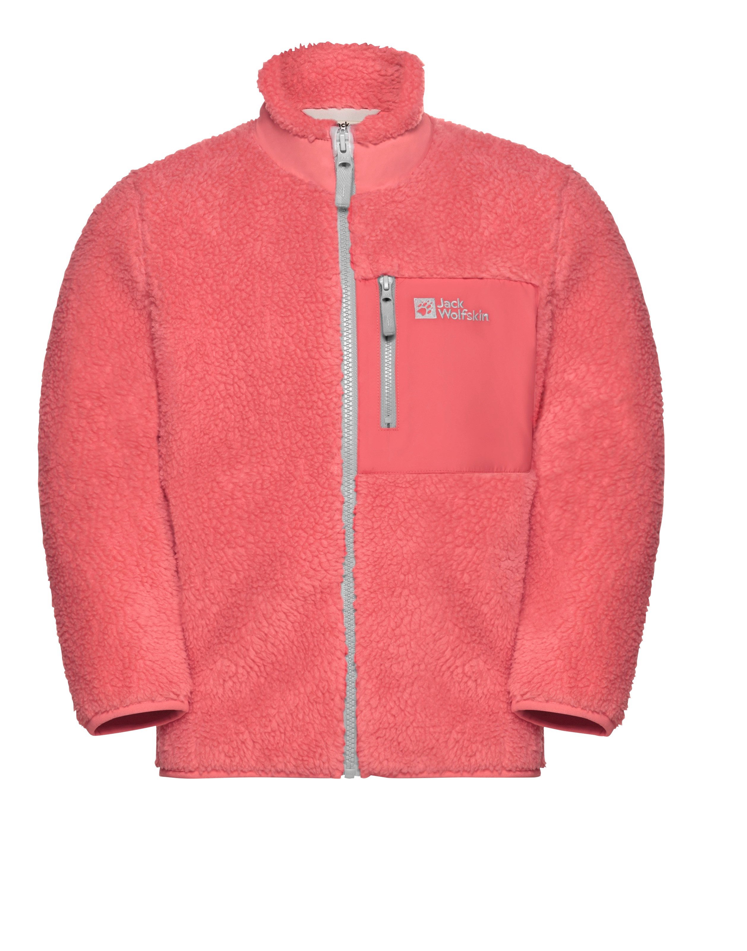 Jack Wolfskin Fleecejacke ICE CURL JACKET K mit Eingrifftaschen und Brusttaschen, atmungsaktiv, winddicht