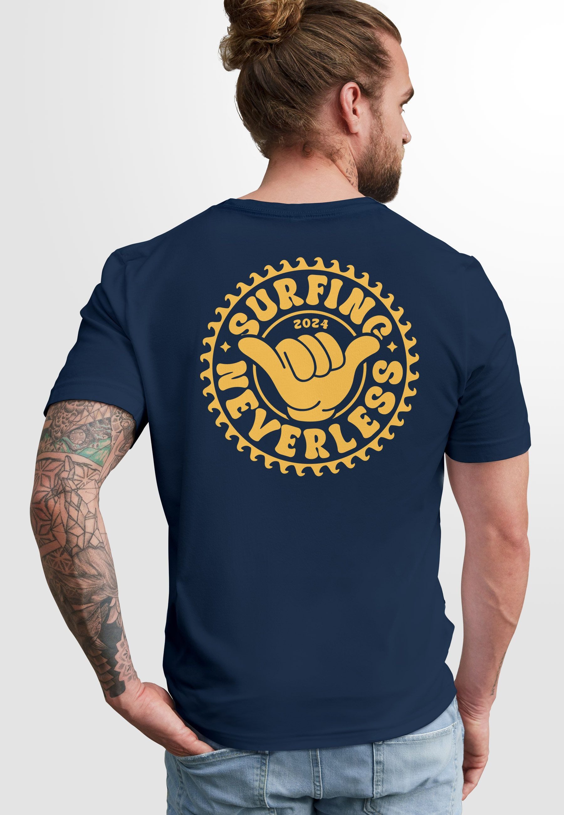 Neverless Print-Shirt Herren T-Shirt Surfing Surfer günstig online kaufen