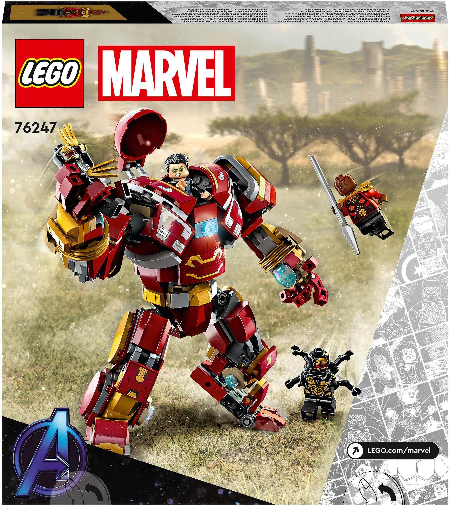 LEGO® Marvel, (385 LEGO® St), Made Wakanda Konstruktionsspielsteine Europe Hulkbuster: Der (76247), von in Kampf