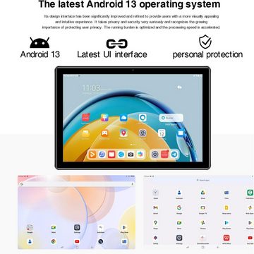DOOGEE U9 Tablet (10", 64 GB, Android 13, Kinder Tablet (1TB TF)5060mAh, IPS-HD+ & Dual Kamera & TÜV, OTG & Type)