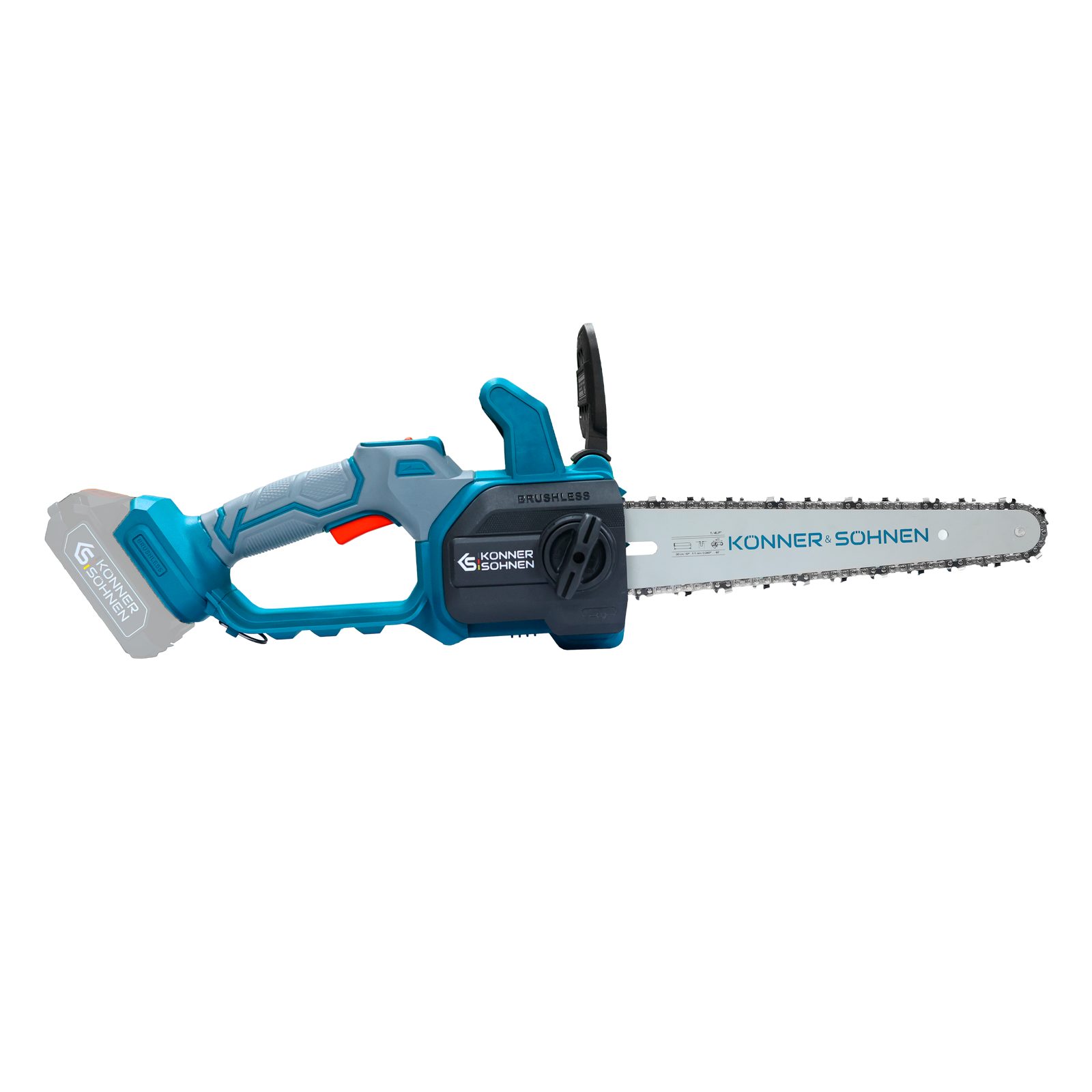 Könner & Söhnen Akku-Kettensäge KS MCS20V-12, 1-tlg., mit 12-Zoll-Führungsschiene, (30 cm) und 10 m/s Kettengeschwindigkeit (ohne Akku und Ladegerät)