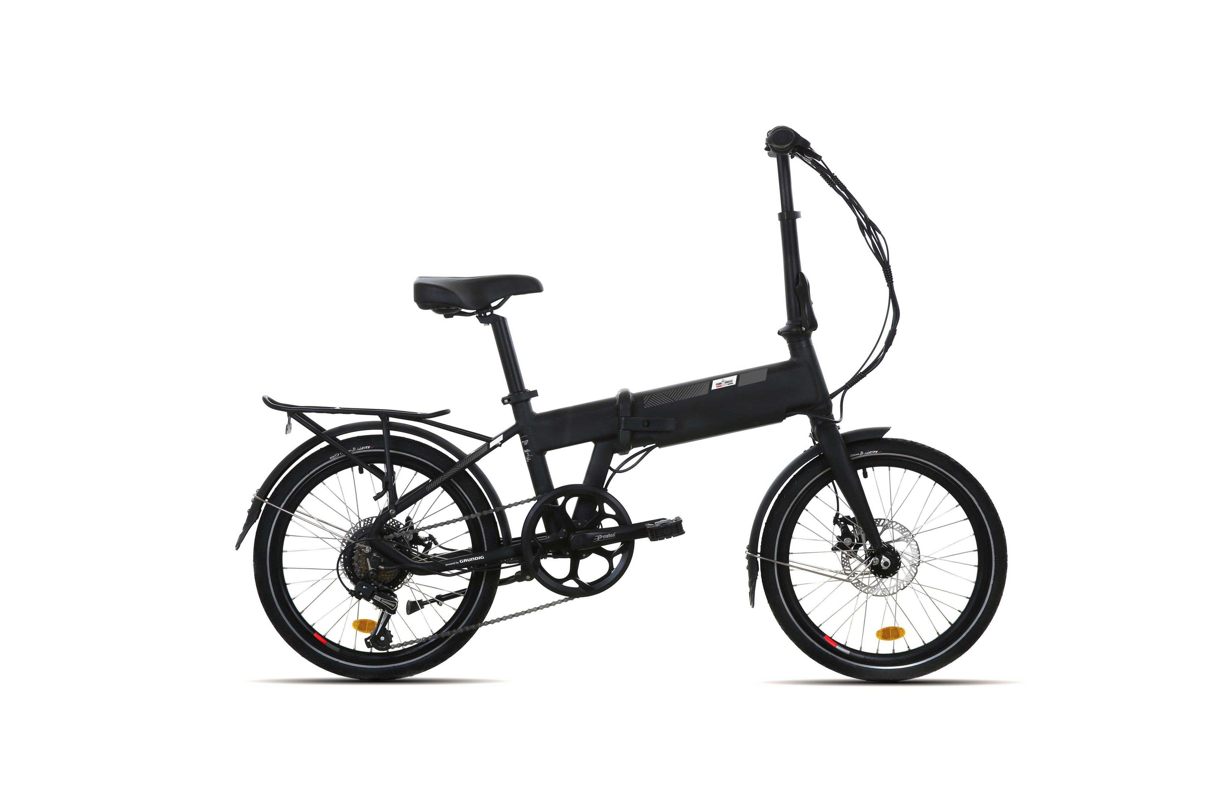 TOP VELO E-Bike E-Bike E-Faltrad 20" powered by GRUNDIG 20 Zoll, 7 Gang  SHIMANO, Hinterradnabenmotor, klappbar, 50 KM Reichweite