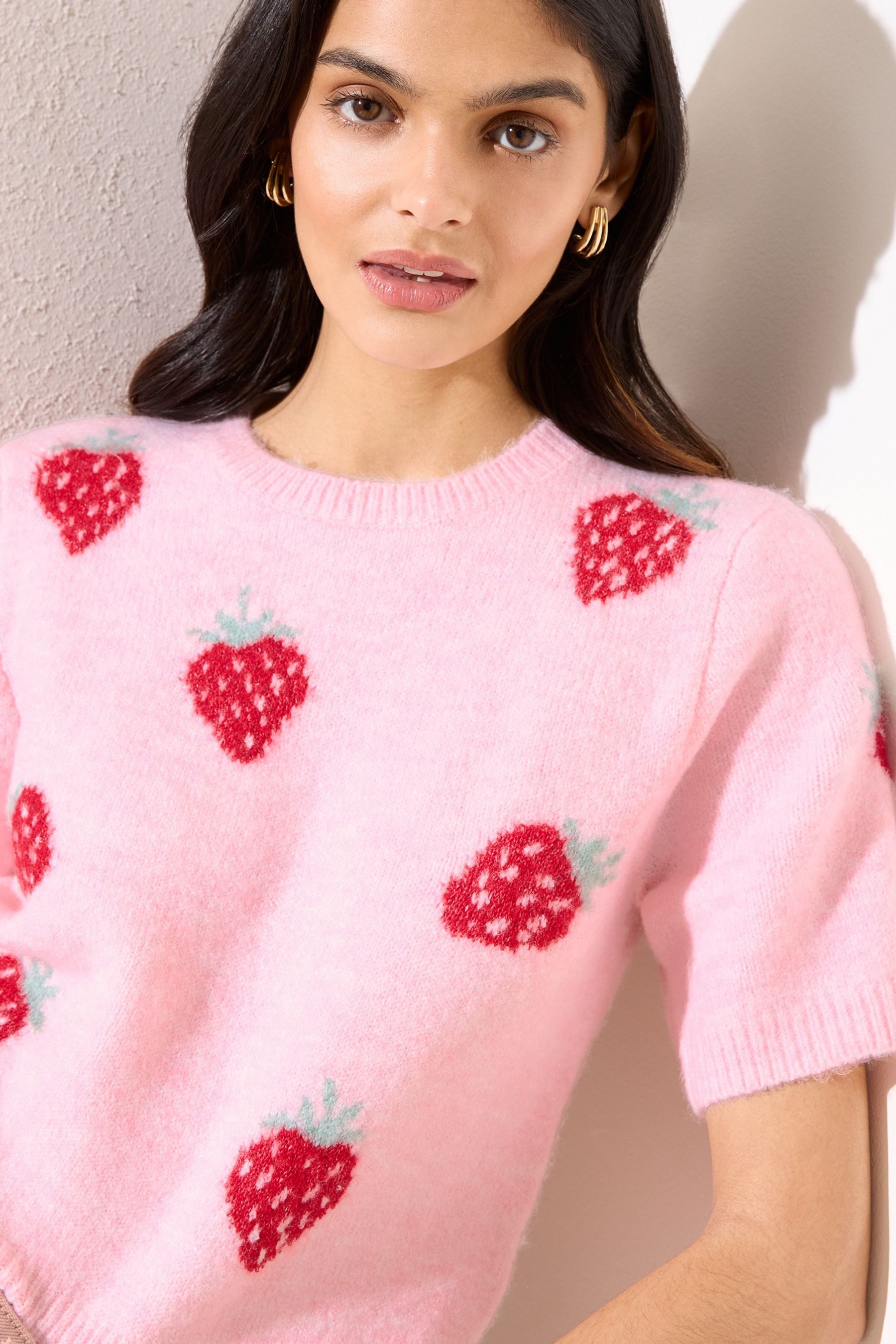 Friends Like These Strickpullover Friends Like These Strickoberteil, Erdbee günstig online kaufen