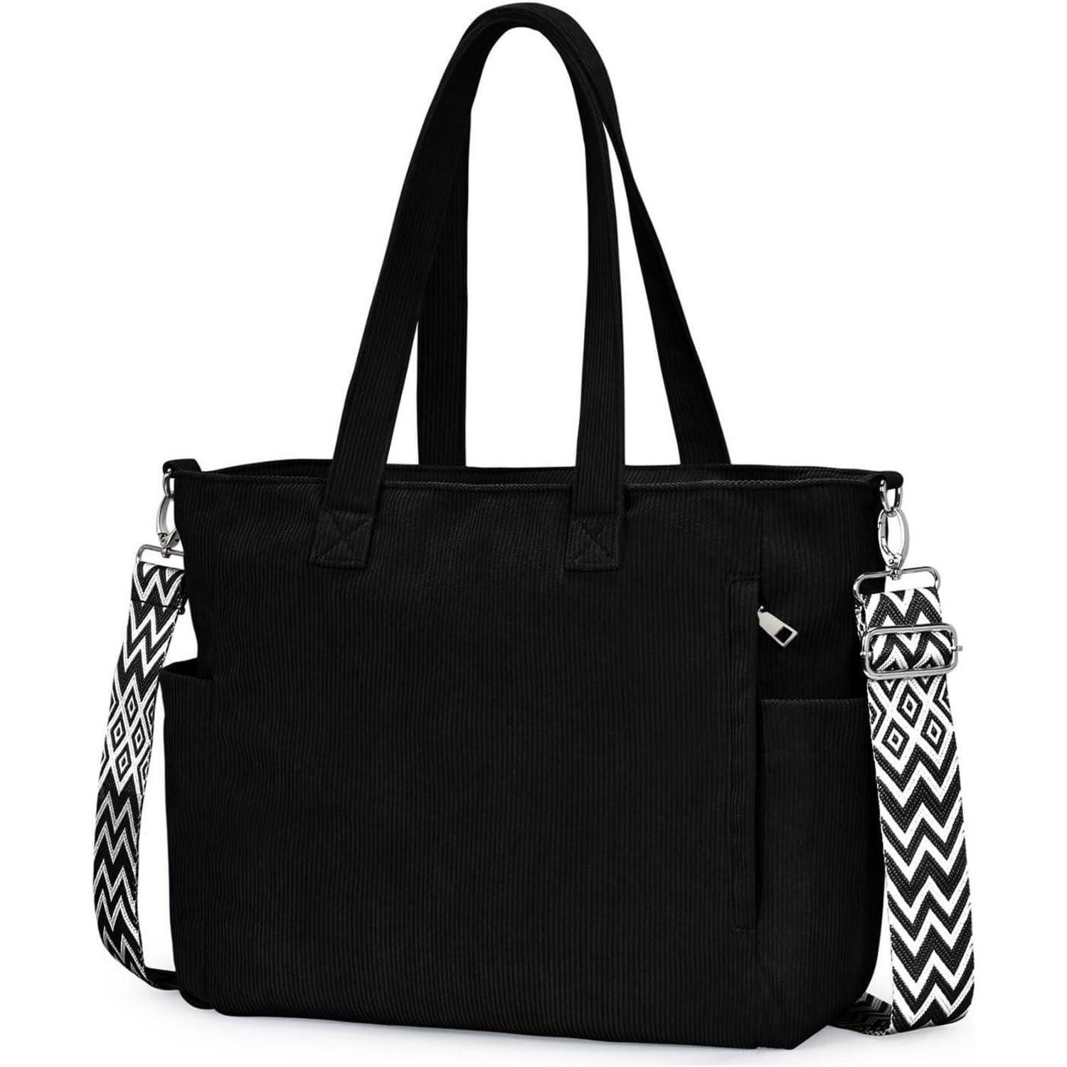 Schultertasche Damen Cord Umhängetasche Shopper Crossbody Bag Groß Inkl. Schultergurt