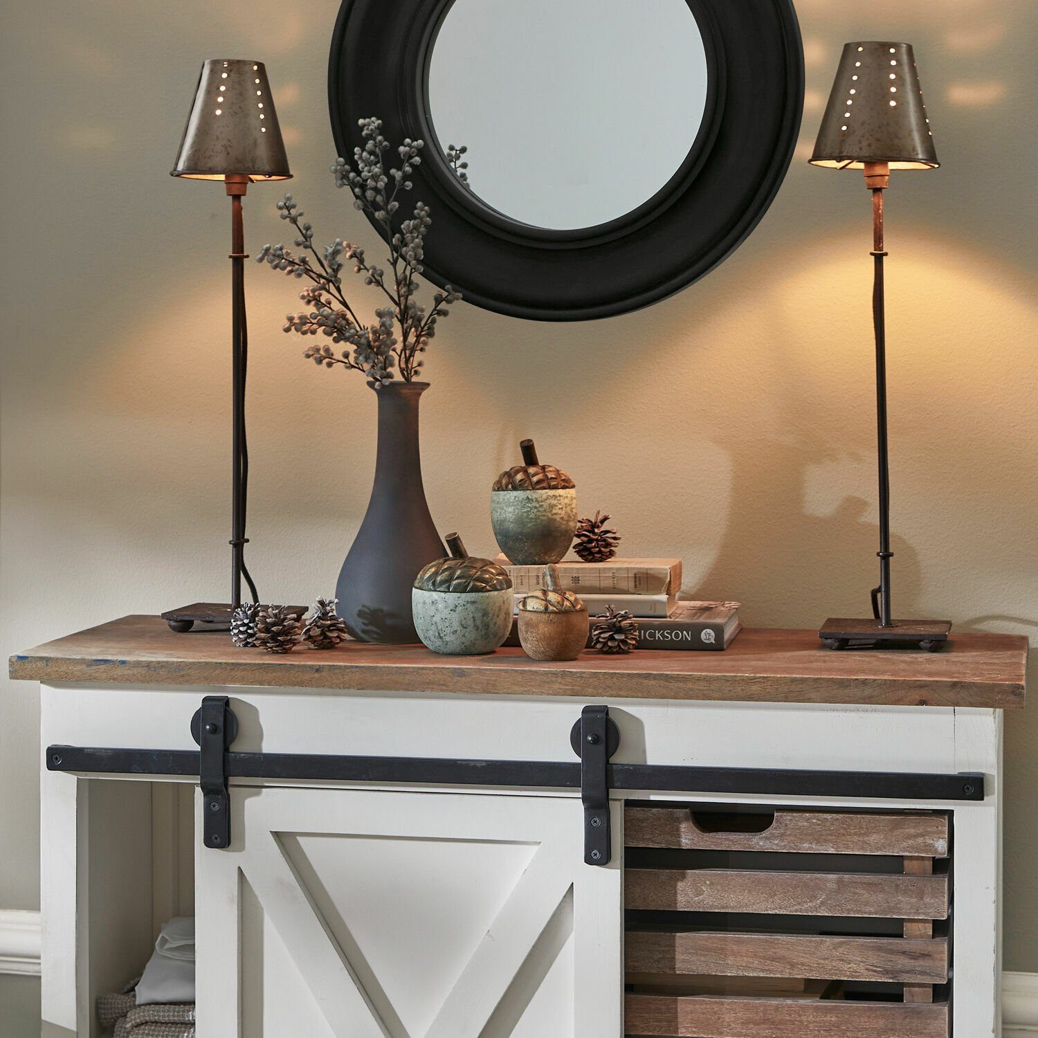 Mirabeau Dekoobjekt Eichel 3er Set Vibius braun/grau