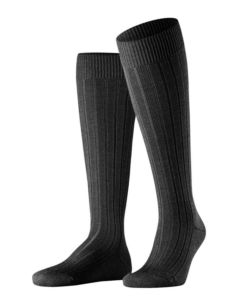 Kniestrümpfe Teppich im Schuh (klimaregulierende Merinowolle) schwarz Herren