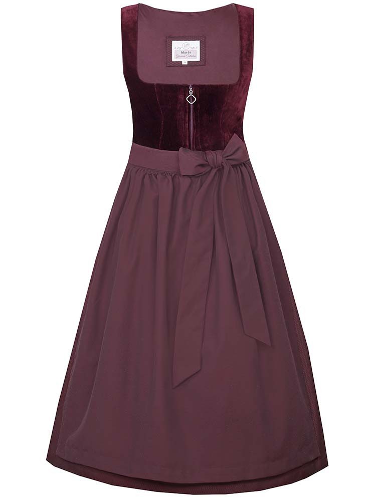 MarJo Dirndl Dirndl Kirchham 75cm Länge bordeaux