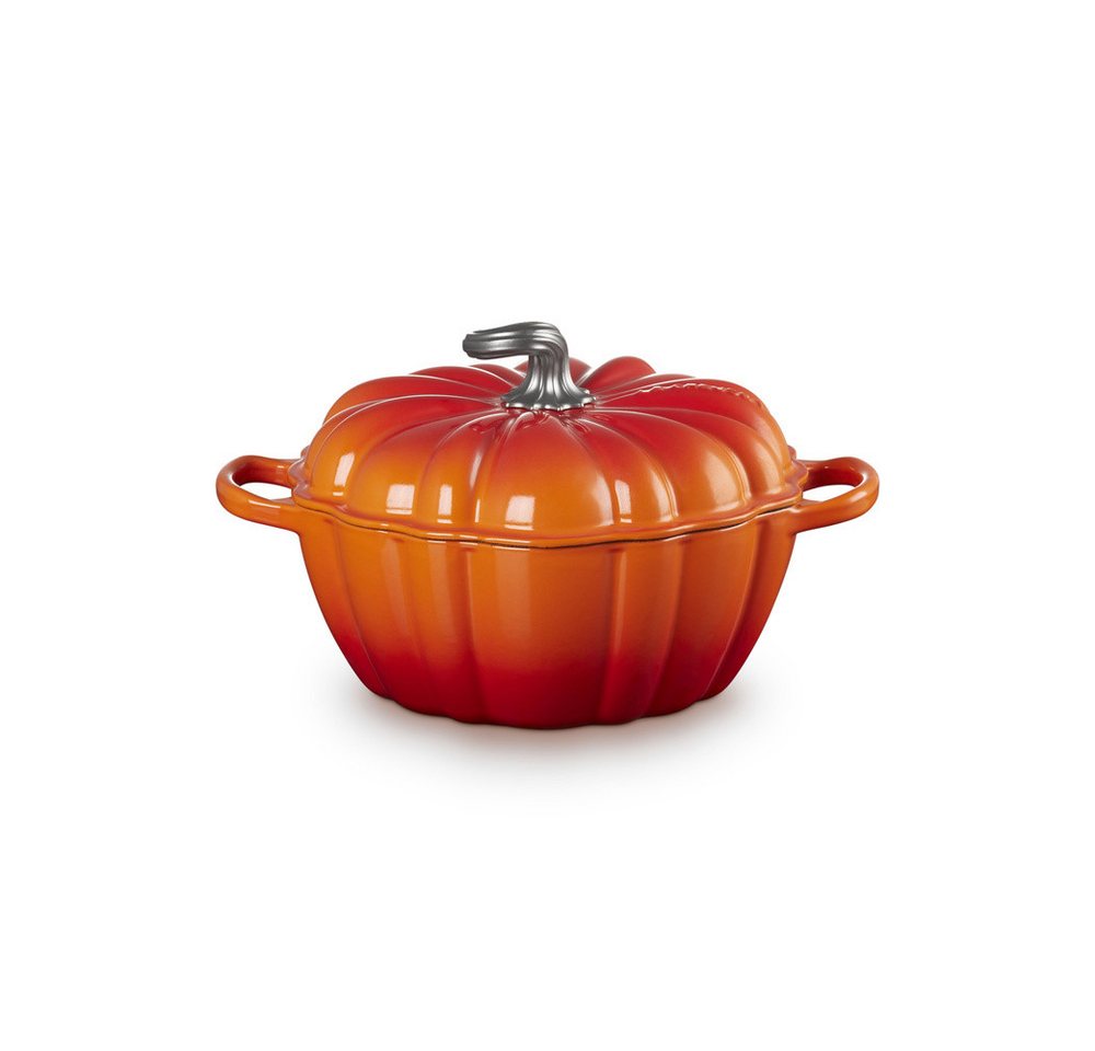 LE CREUSET Bräter LeCreuset Bräter Kürbis Signature 24cm, Auswahl Ofenrot, Gußeisen