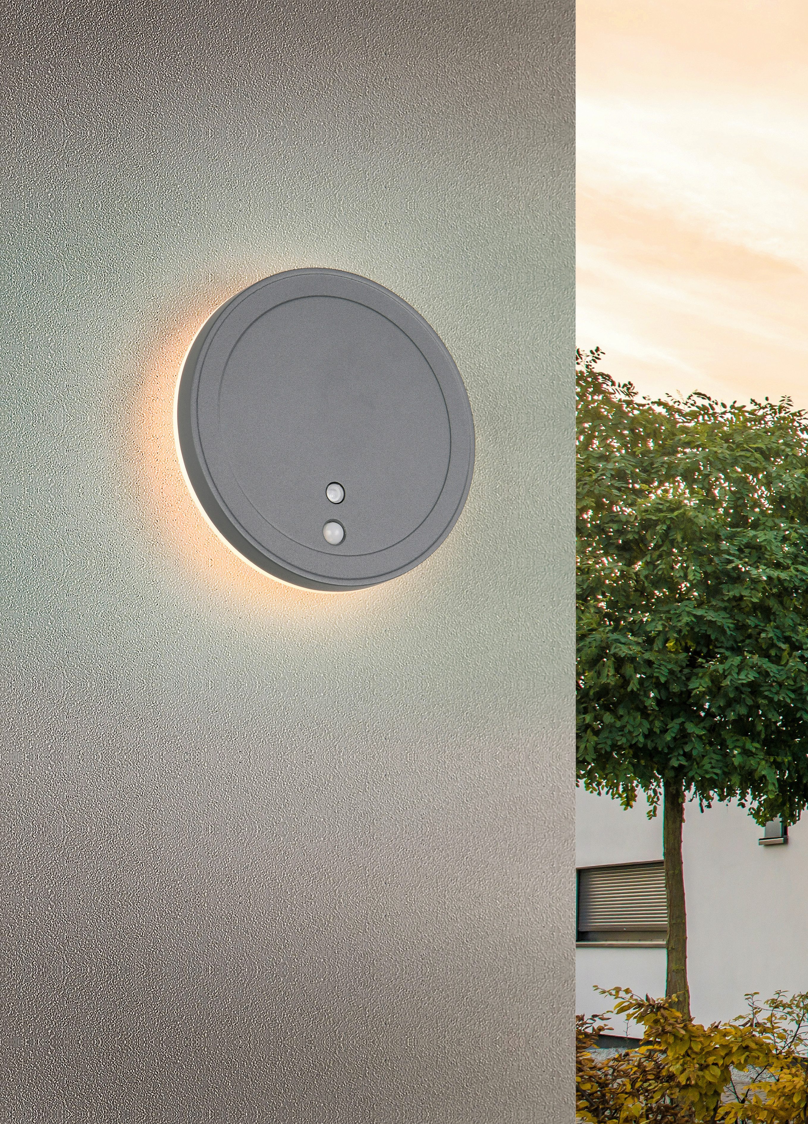 lightling LED Außen-Wandleuchte Letizia, rund, LED fest integriert, indirekte Beleuchtung, Orientierungslicht, USB