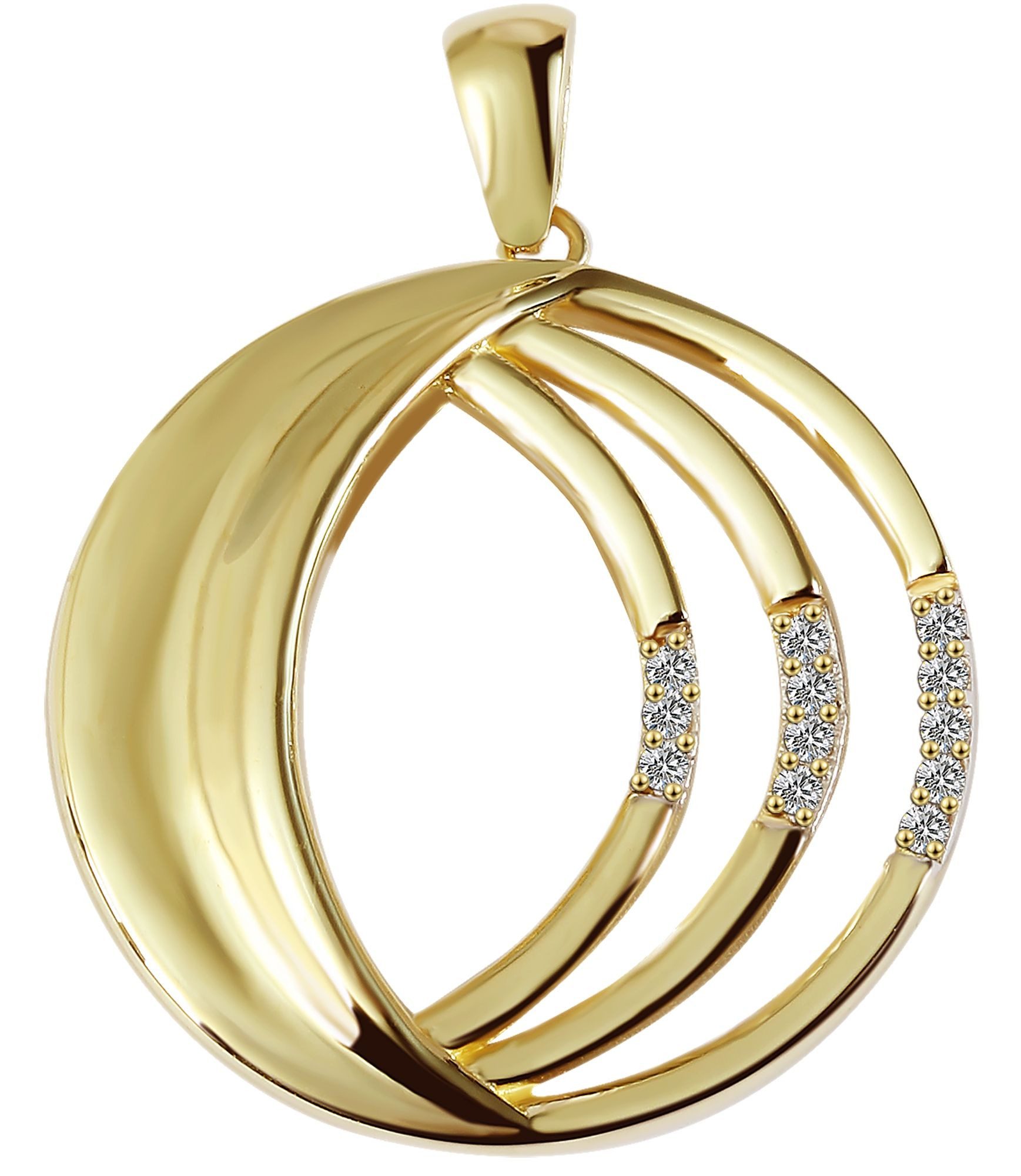 Kettenanhänger Anhänger aus 333 Gold mit Zirkonia