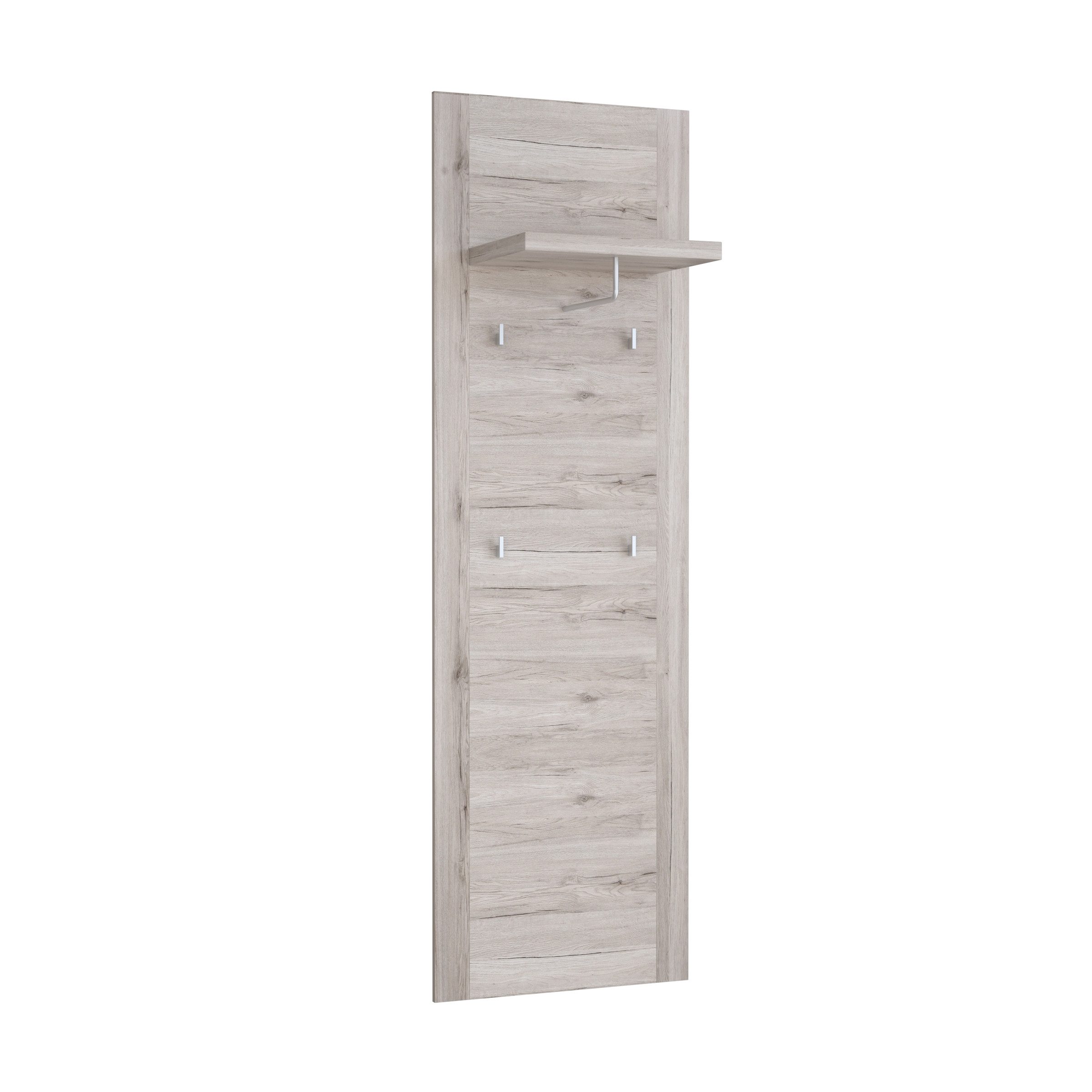 FORTE Garderobenpaneel in Sandeiche - 61,6x198,3x34,1cm (BxHxT)