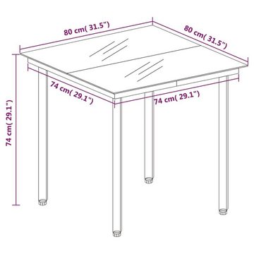 DOTMALL Garten-Essgruppe (3-tlg), Gartenset Sitzgruppe Tisch Stühle aus PVC-Rattan und Stahl