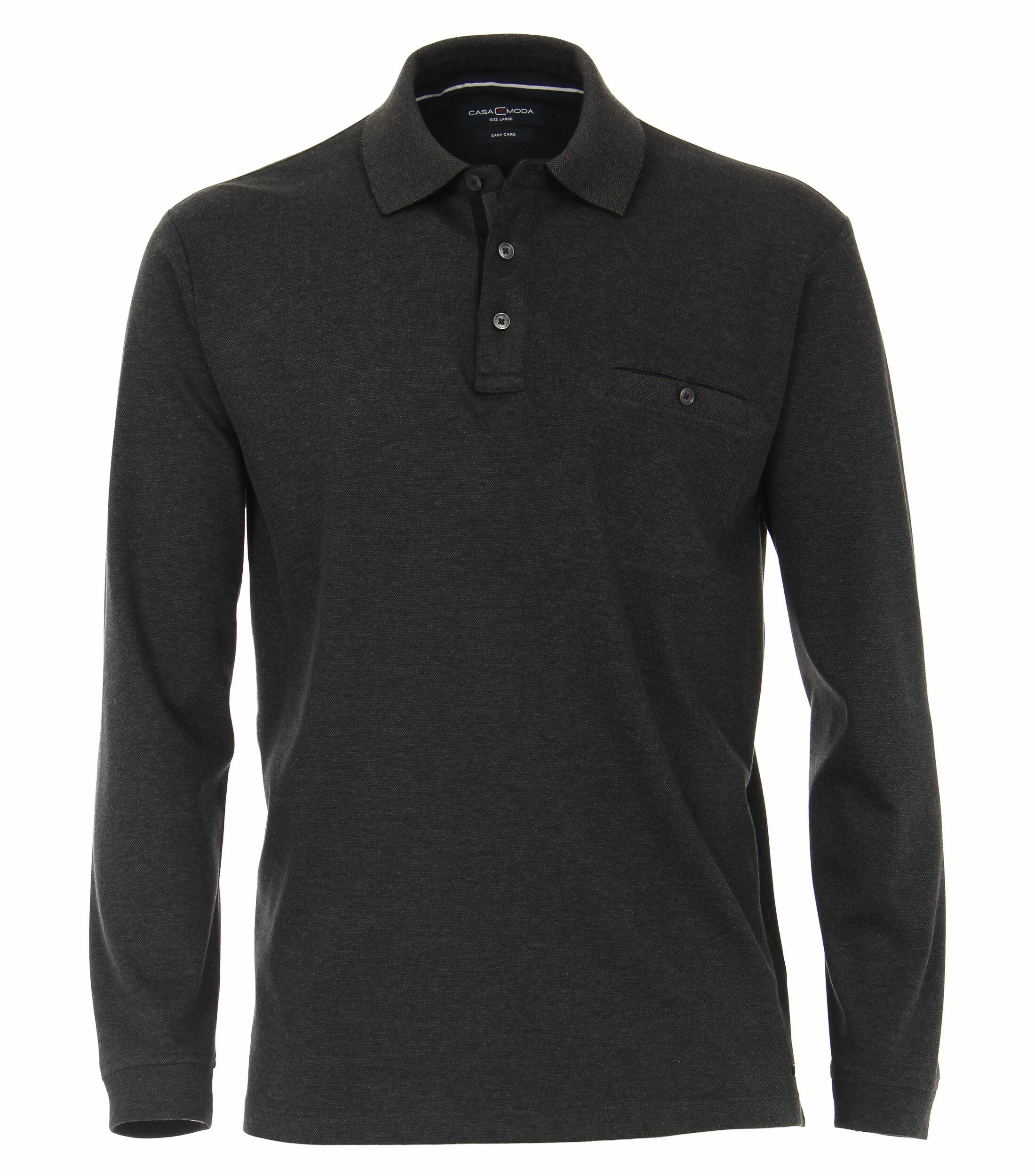 Langarm-Poloshirt CASAMODA Polo-Shirt Langarm uni