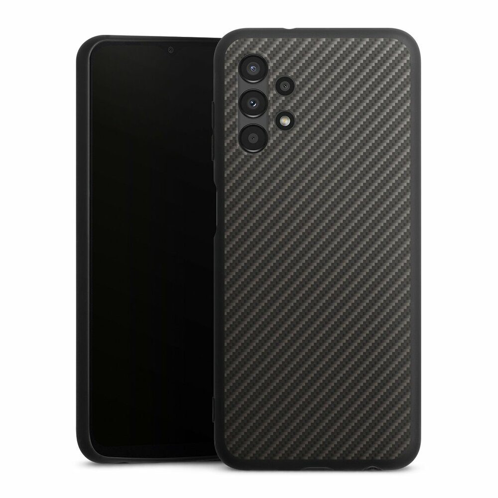 DeinDesign Handyhülle Metallic Look Muster Carbon Carbon, Samsung Galaxy A13 4G Silikon Hülle Premium Case Handy Schutzhülle