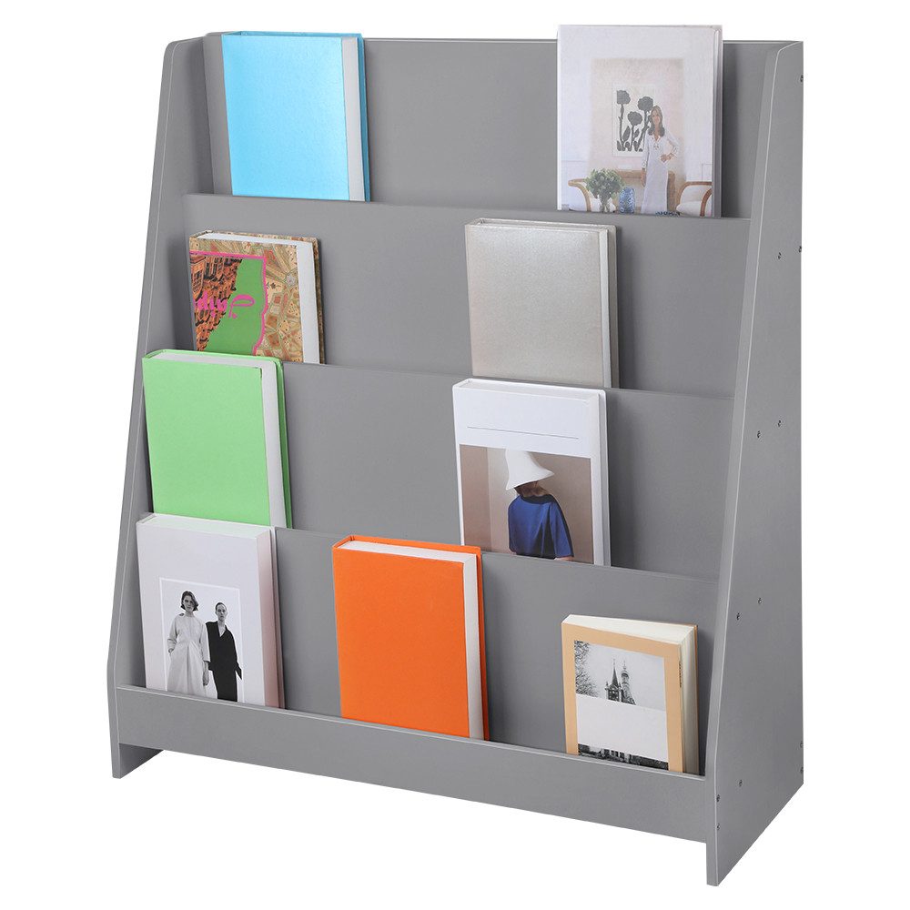 JEOBEST Kinderregal Kinder Bücherregal mit 4 offenen Fächer, Regal Kinderzi günstig online kaufen