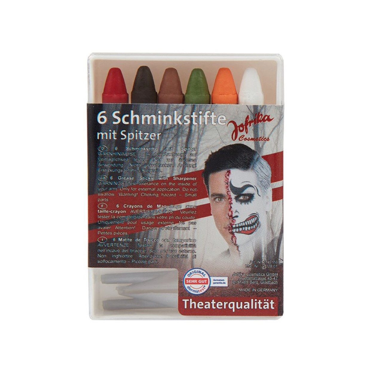 jofrika Театральный грим 6 Schminkstifte 'Halloween', mit Spitzer