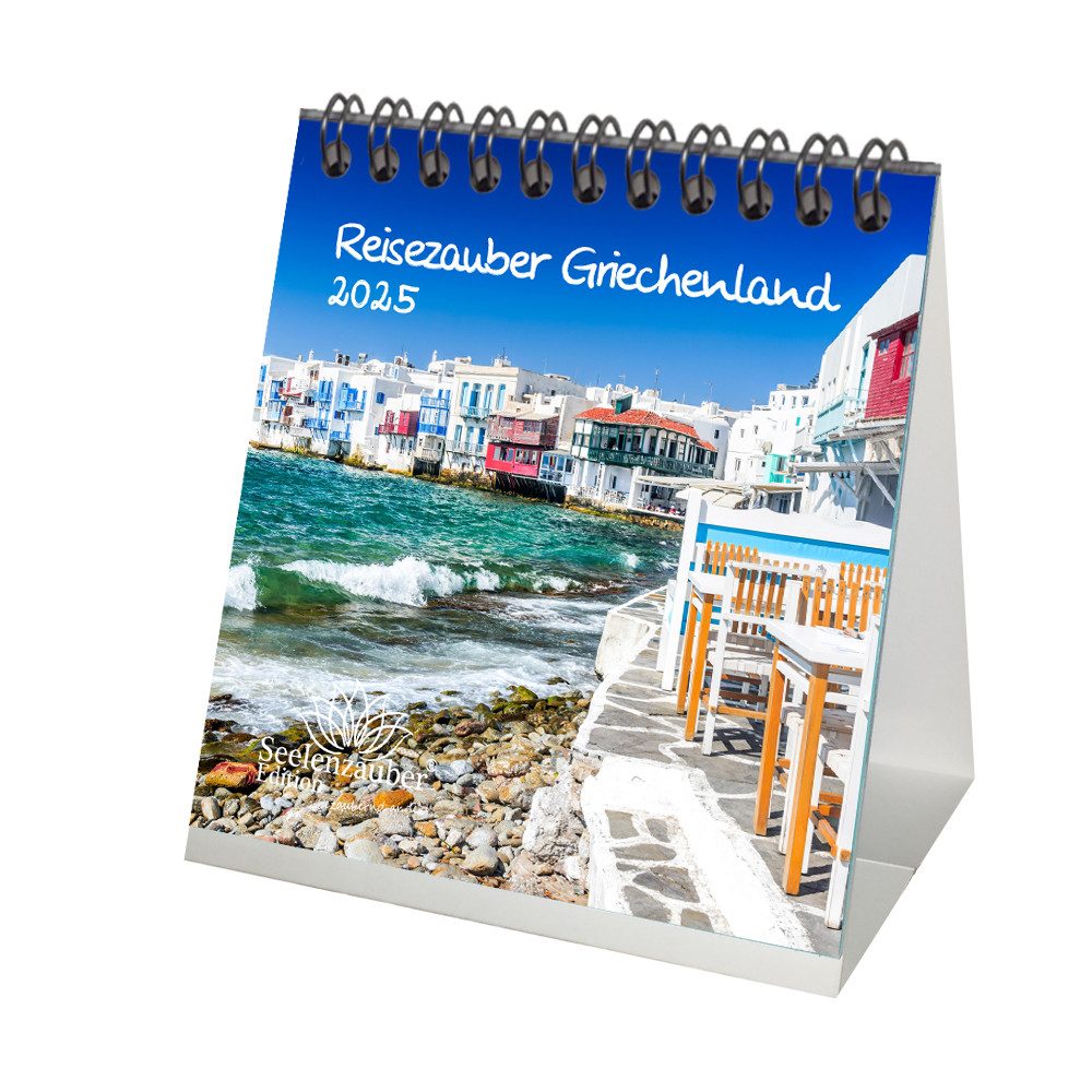 Seelenzauber Tischkalender Griechenlandzauber Kalender für 2025 Format 10cm x 10cm Griechenland