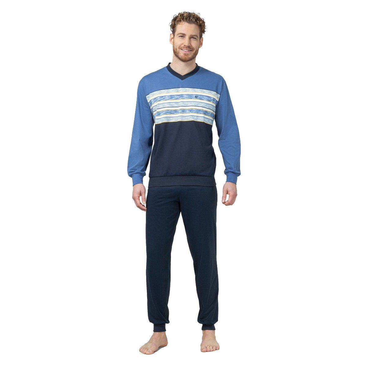 Wäsche/Bademode Nachtwäsche Hajo Pyjama HAJO Schlafanzug Klima-Komfort bügelfrei 53435 bügelfrei