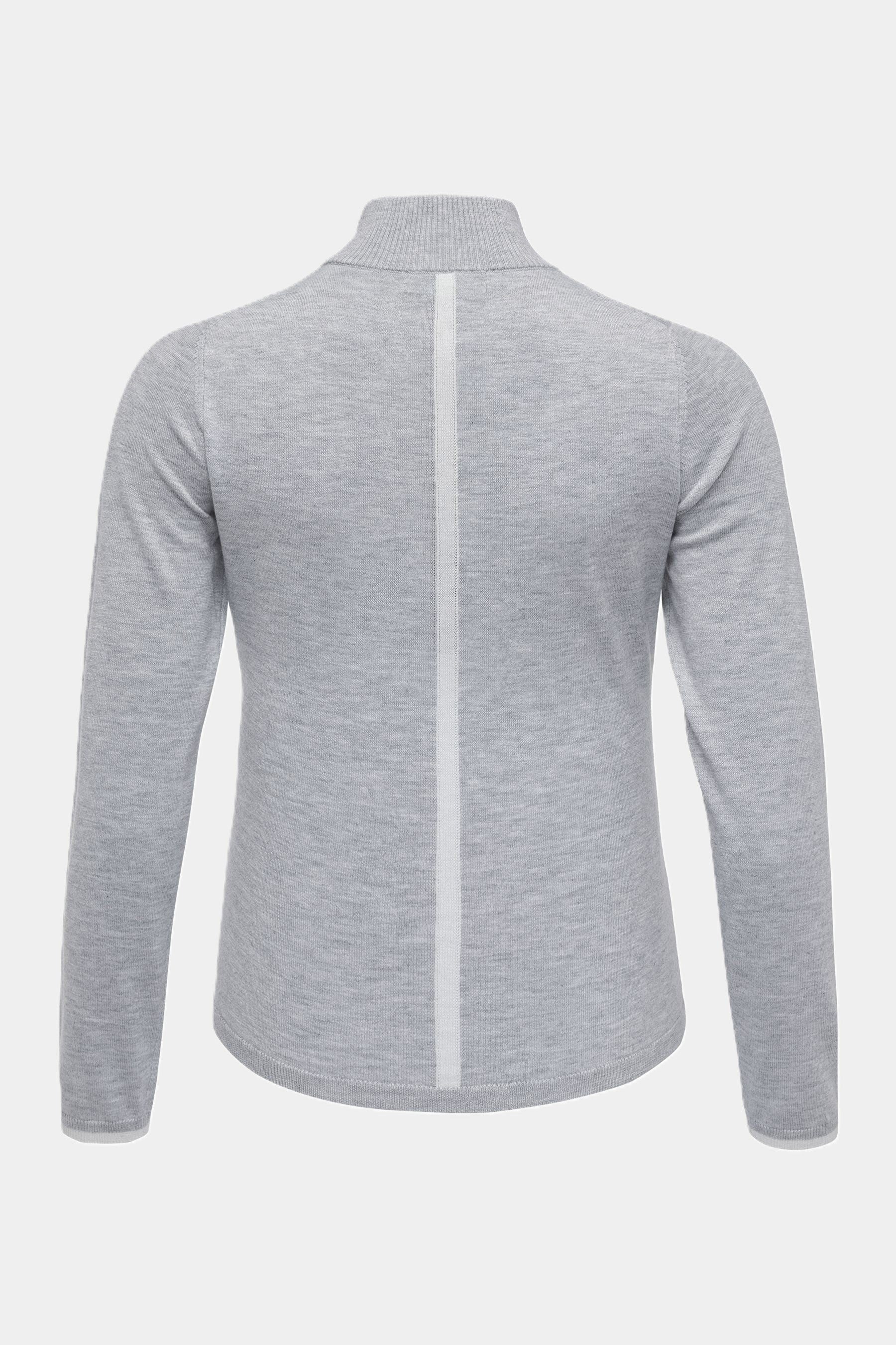 Cassis Rollkragenpullover Cassis Rollkragenpullover meliert mit Ziernaht - LIGHT GREY