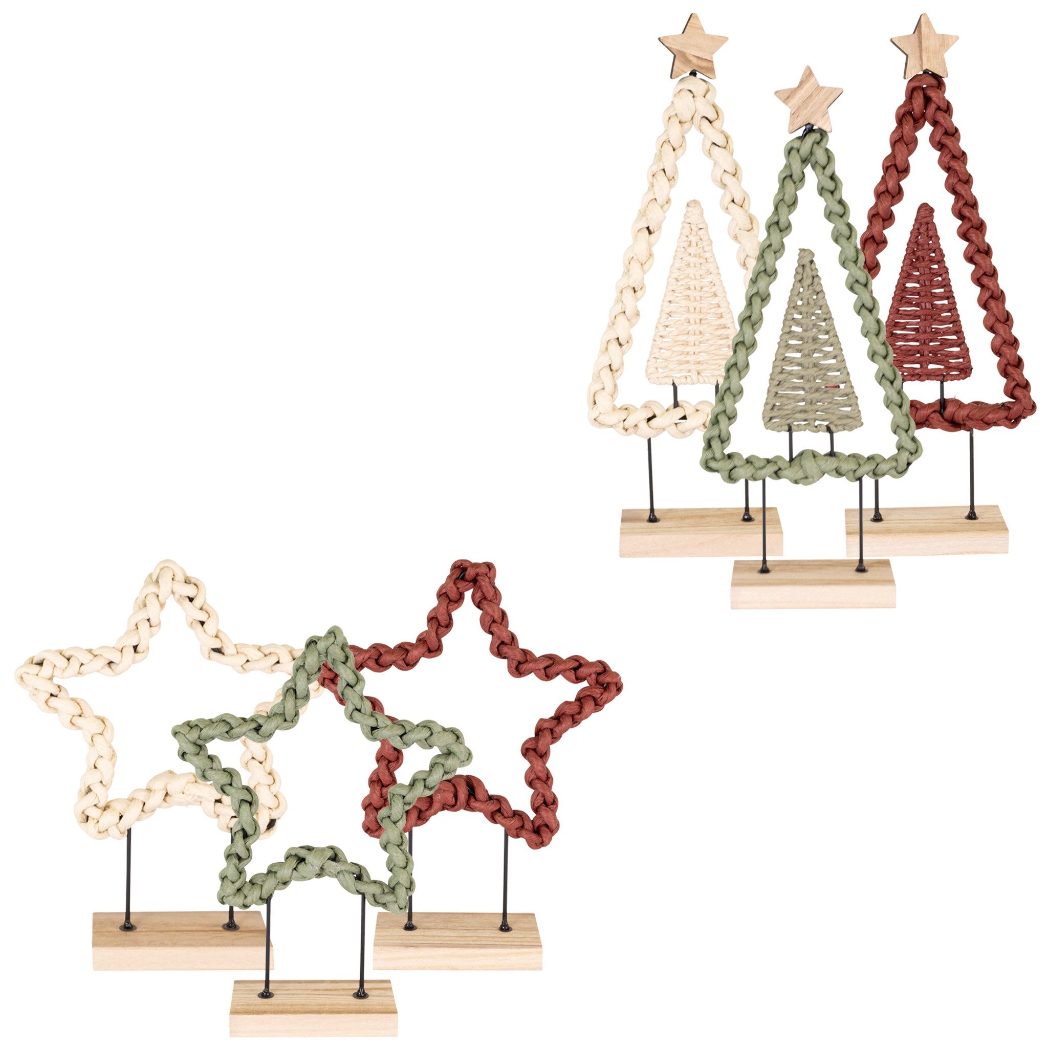 matches21 HOME & HOBBY Dekofigur Deko Tannenbaum Metall mit Papierkordel & günstig online kaufen