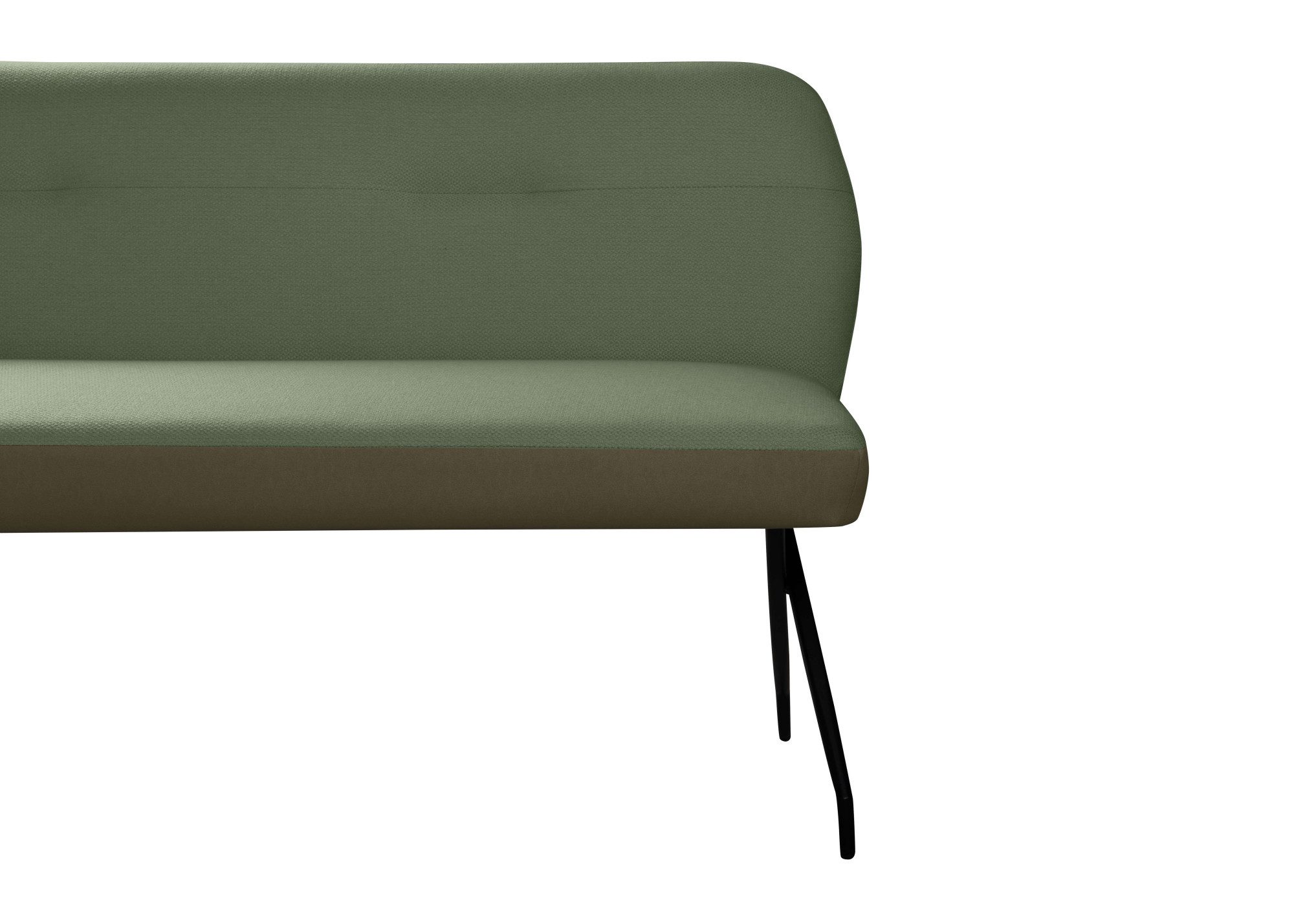 Home affaire Sitzbank Bruna Esszimmerbank, Bank, Küchenbank, Polsterbank, Mattschwarzes Metallgestell, 2-Stoff-Design, Wellenfederung im Sitz