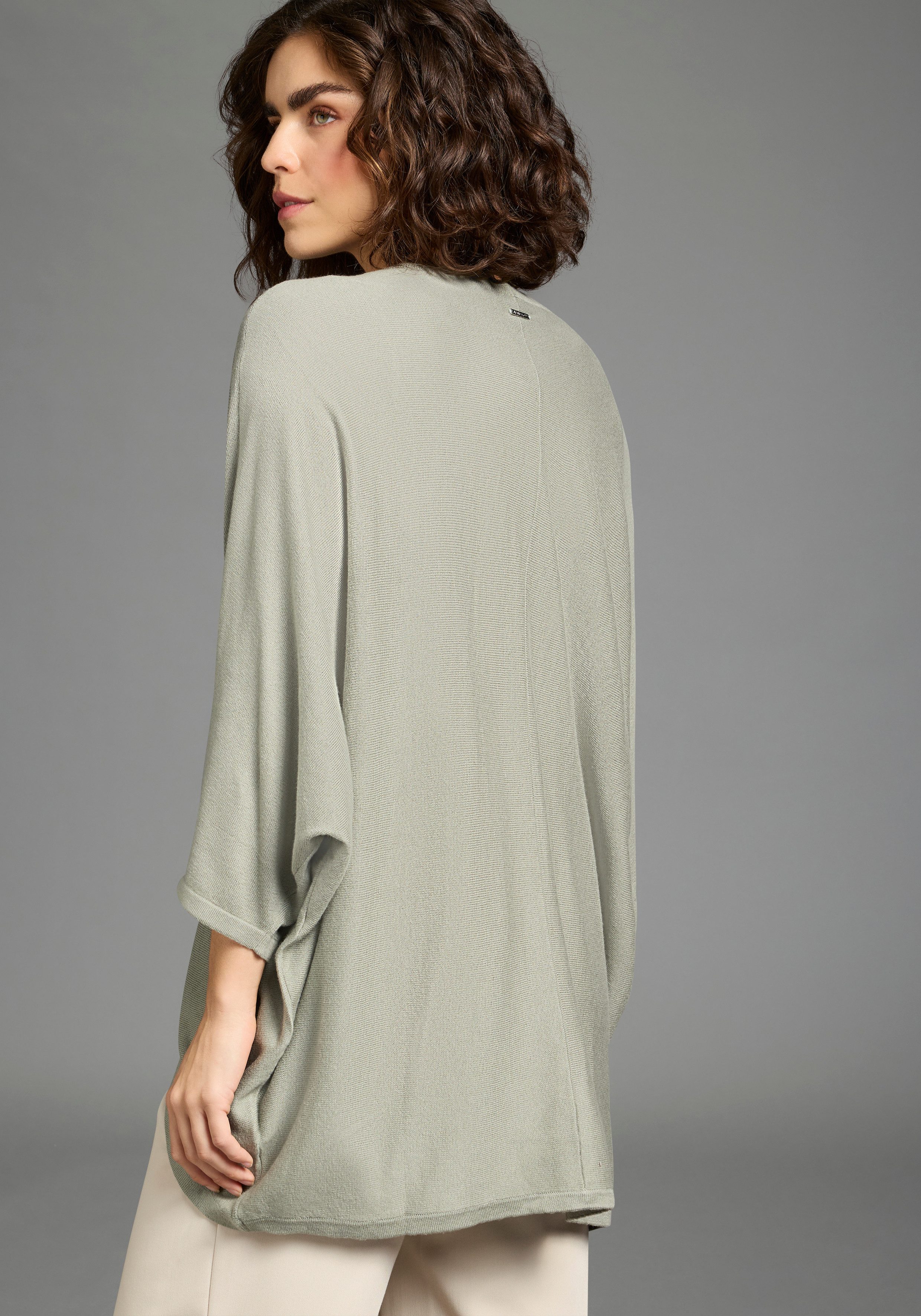 Laura Scott Strickjacke oversized, mit Verschluss und 3/4 Ärmeln