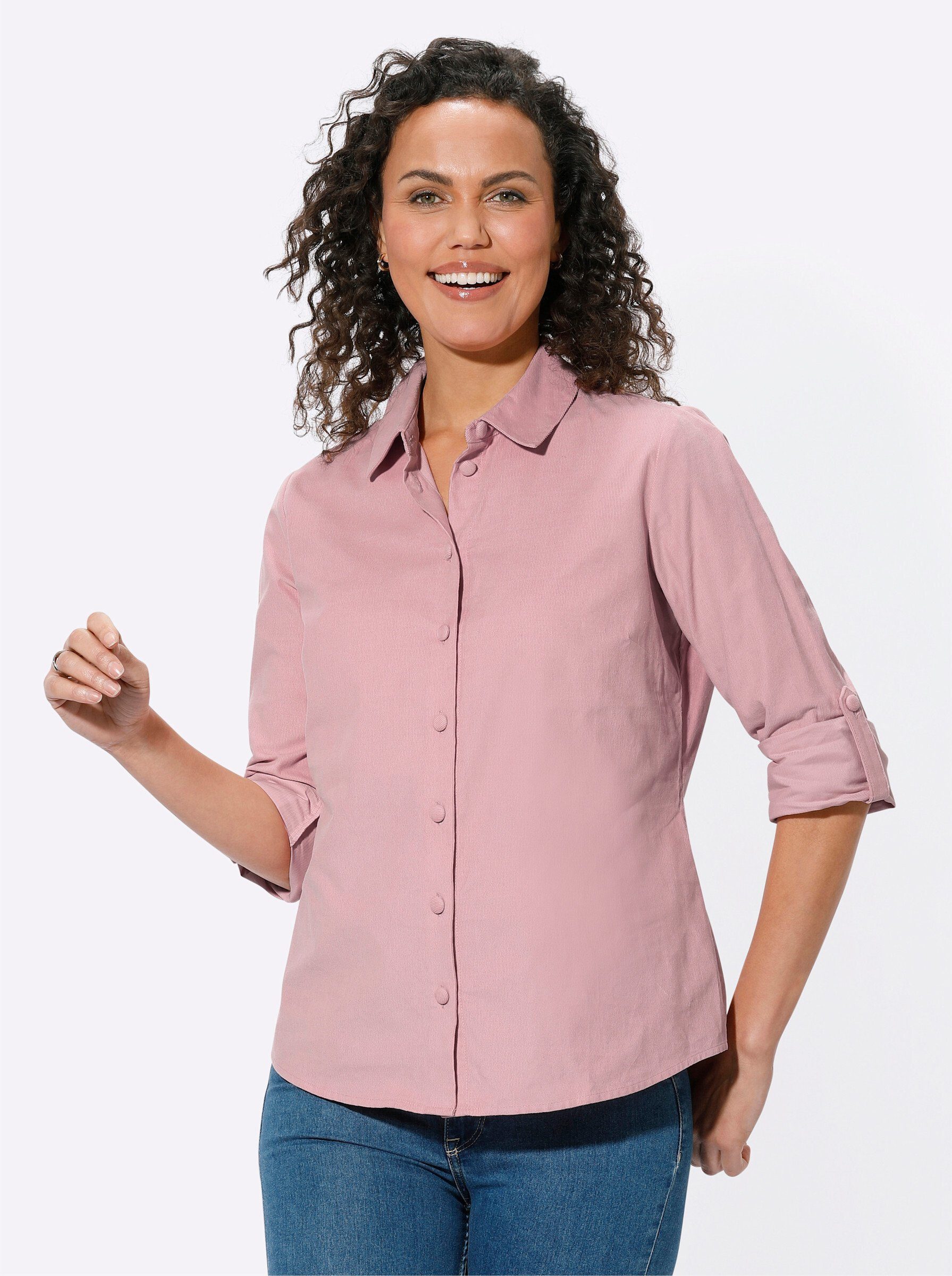 Klassische Bluse Cord-Bluse