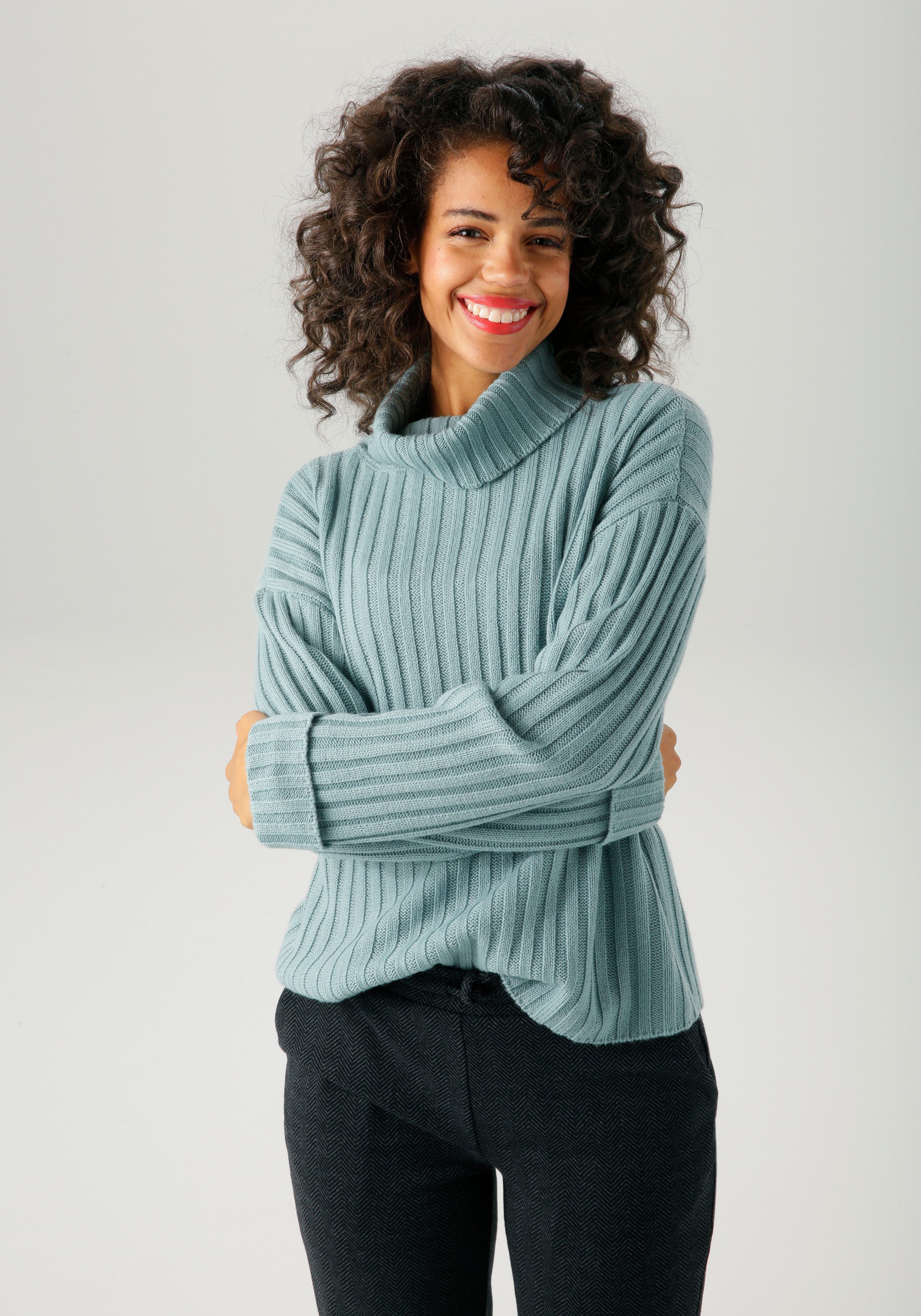 Aniston CASUAL Strickpullover in Streifen-Optik - günstig online kaufen