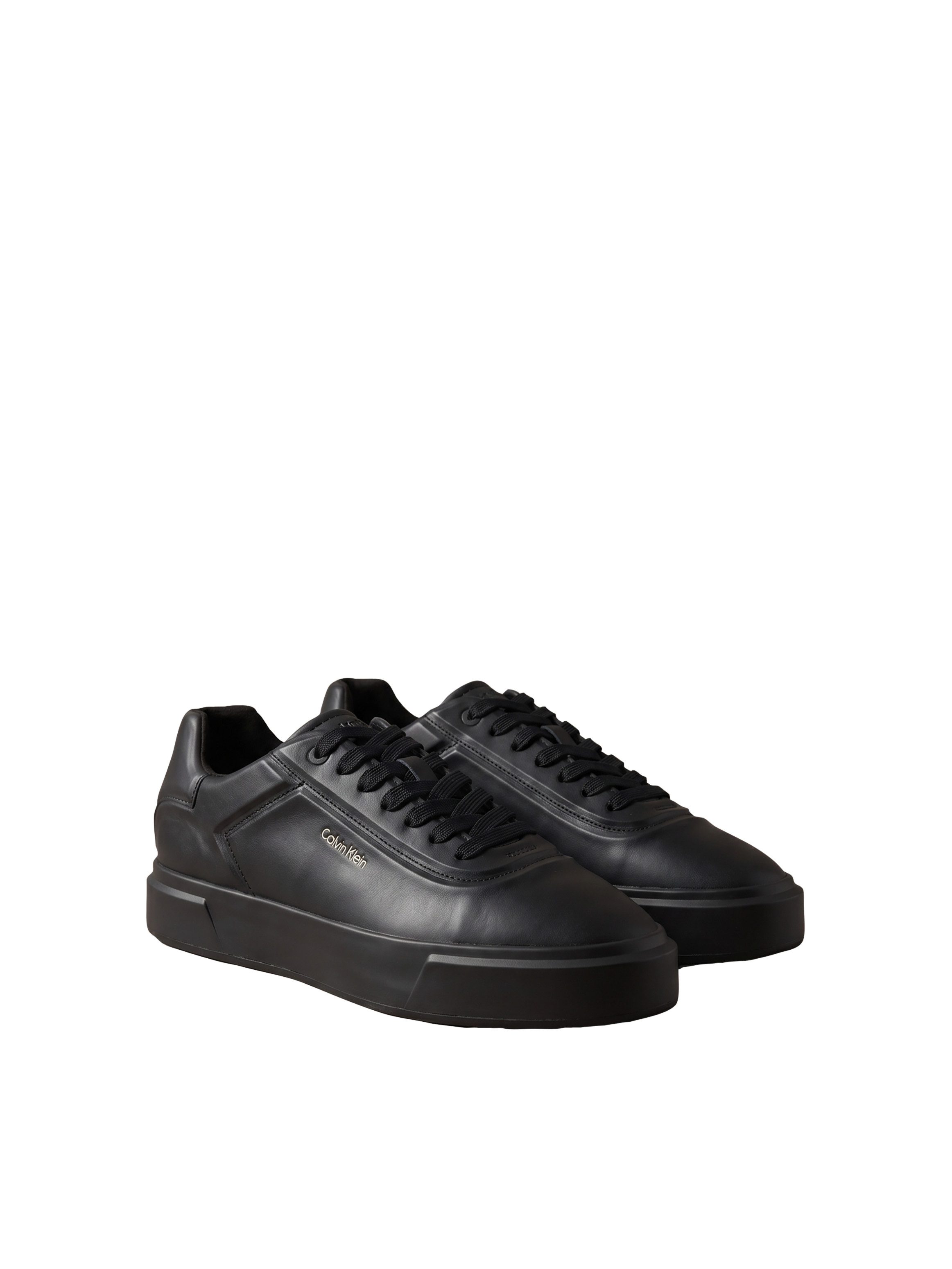 Calvin Klein Jeans BASKET CUPSOLE OXF LACEUP LTH HF Sneaker Halbschuh, Schnürschuh mit goldfarbenen Akzenten