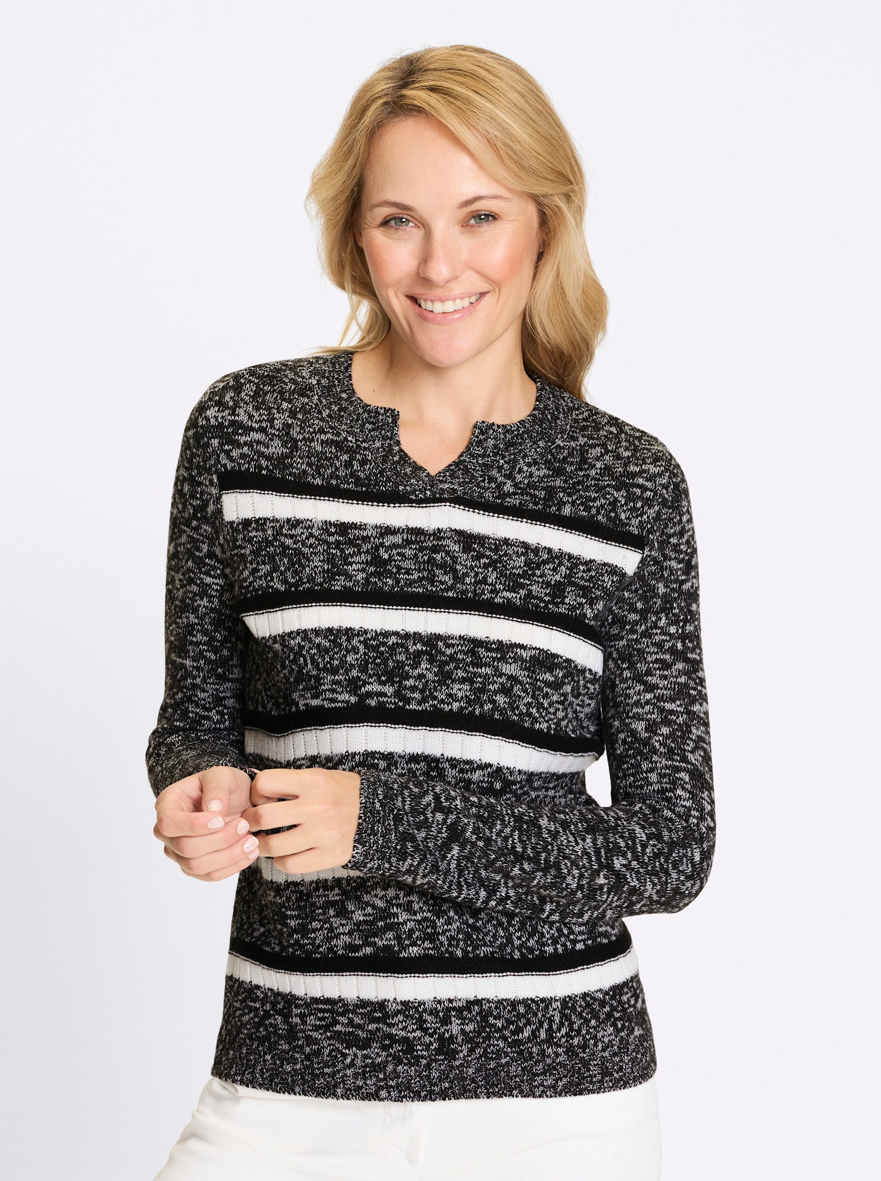 schwarz-weiß-gemustert