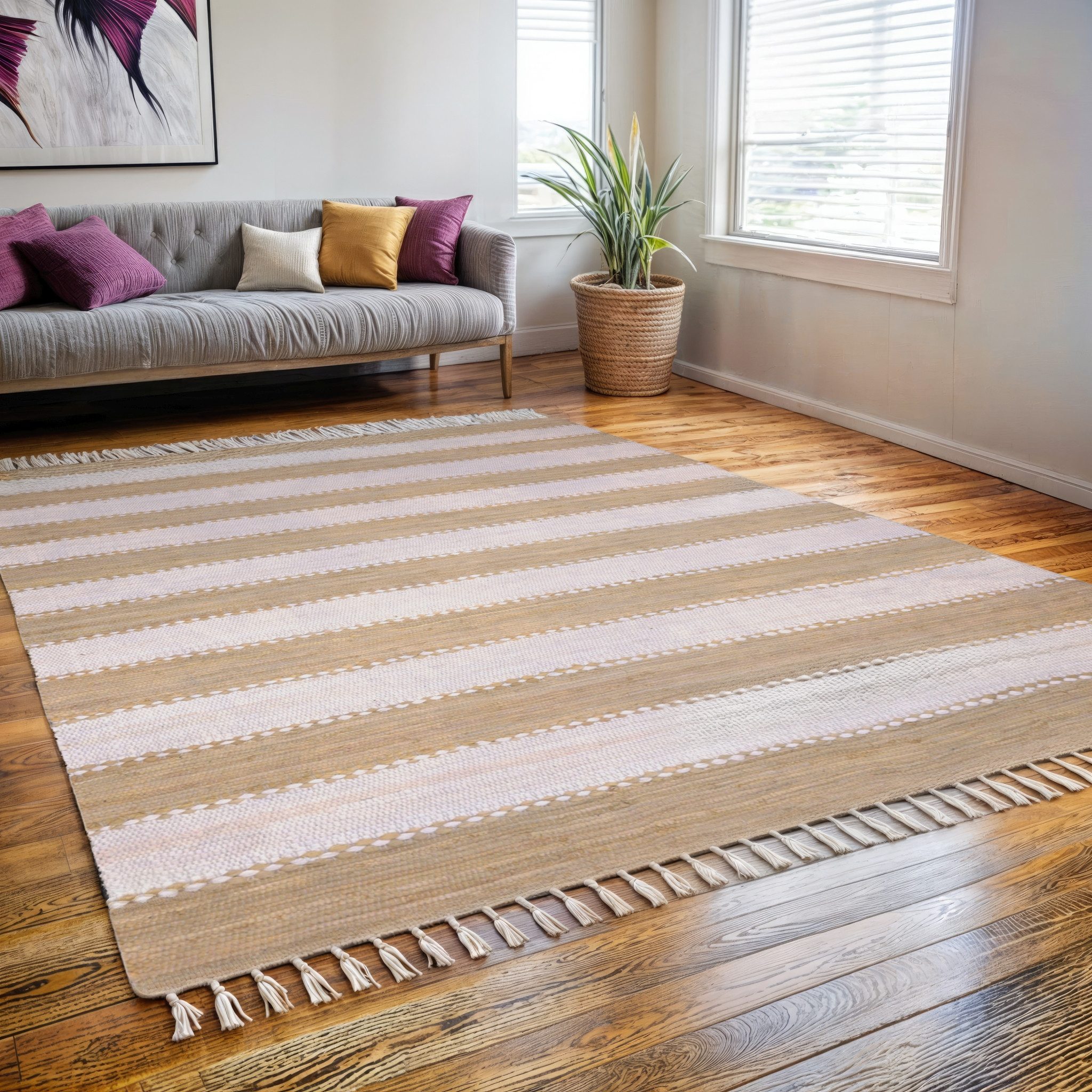 Wohnando Teppich MY-RUG Aarav, Chindi-Teppich 110x60cm, günstig online kaufen