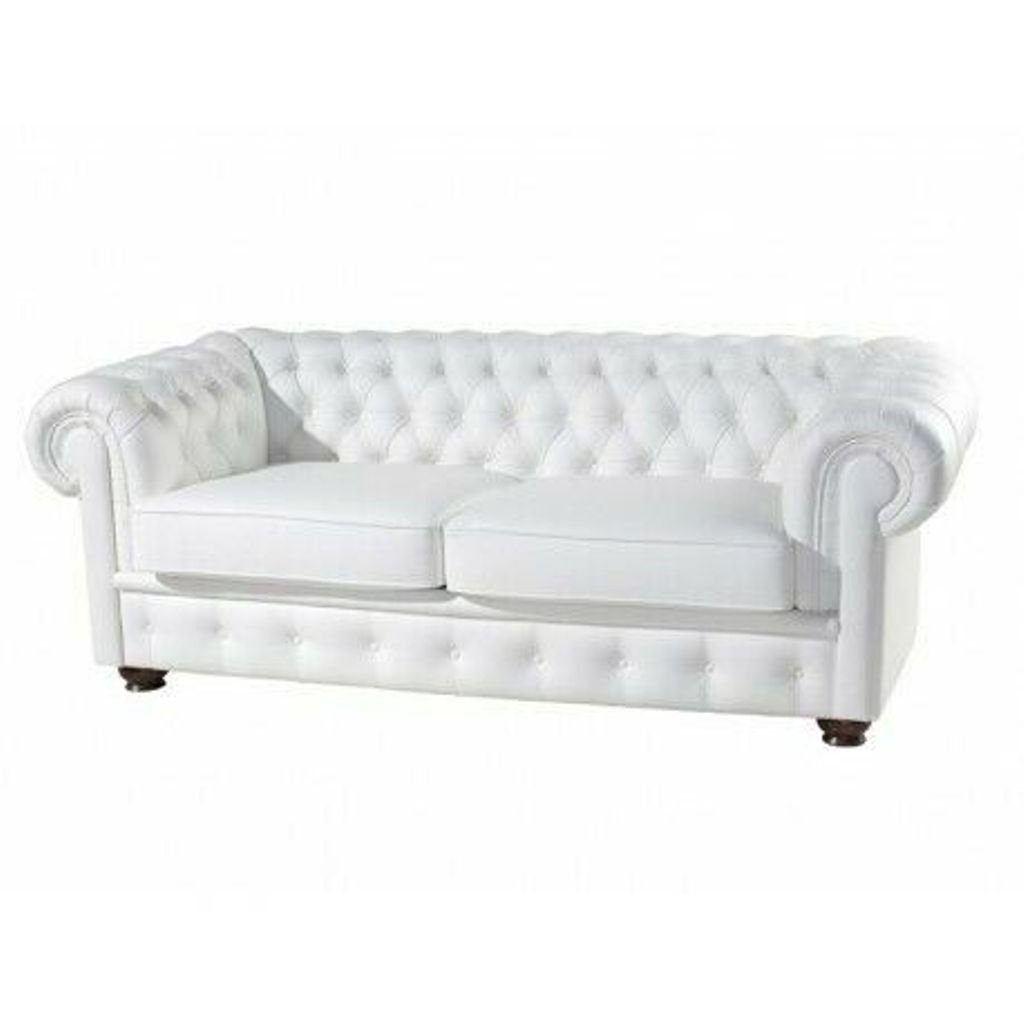 JVmoebel Chesterfield-Sofa Luxus weiße Chesterfield in 3+1+1 Sofagarnitur Neu, Sitzer Europe Polstermöbel Made