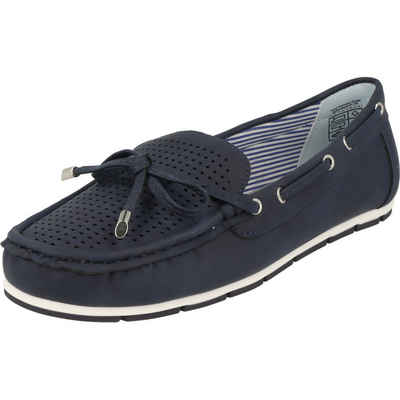 Jane Klain 242-788 Damen Sommer Freizeit Schuhe Slipper Mokassin Schleife, gepolstert