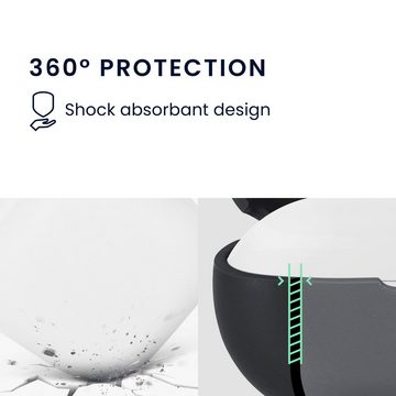 kwmobile Kopfhörer-Schutzhülle Hülle für Samsung Galaxy Buds FE Kopfhörer, Silikon Schutzhülle Etui Case Cover Schoner in Weiß