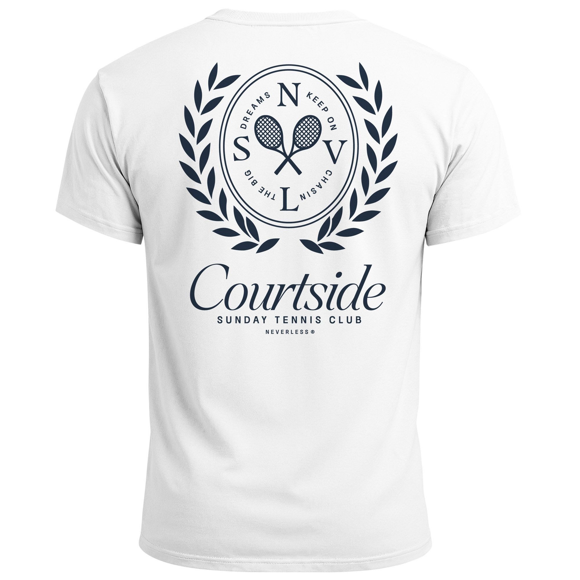 Neverless Print-Shirt Herren T-Shirt Backprint Tennis Club Aufdruck Grafikshirt Sport mit Print