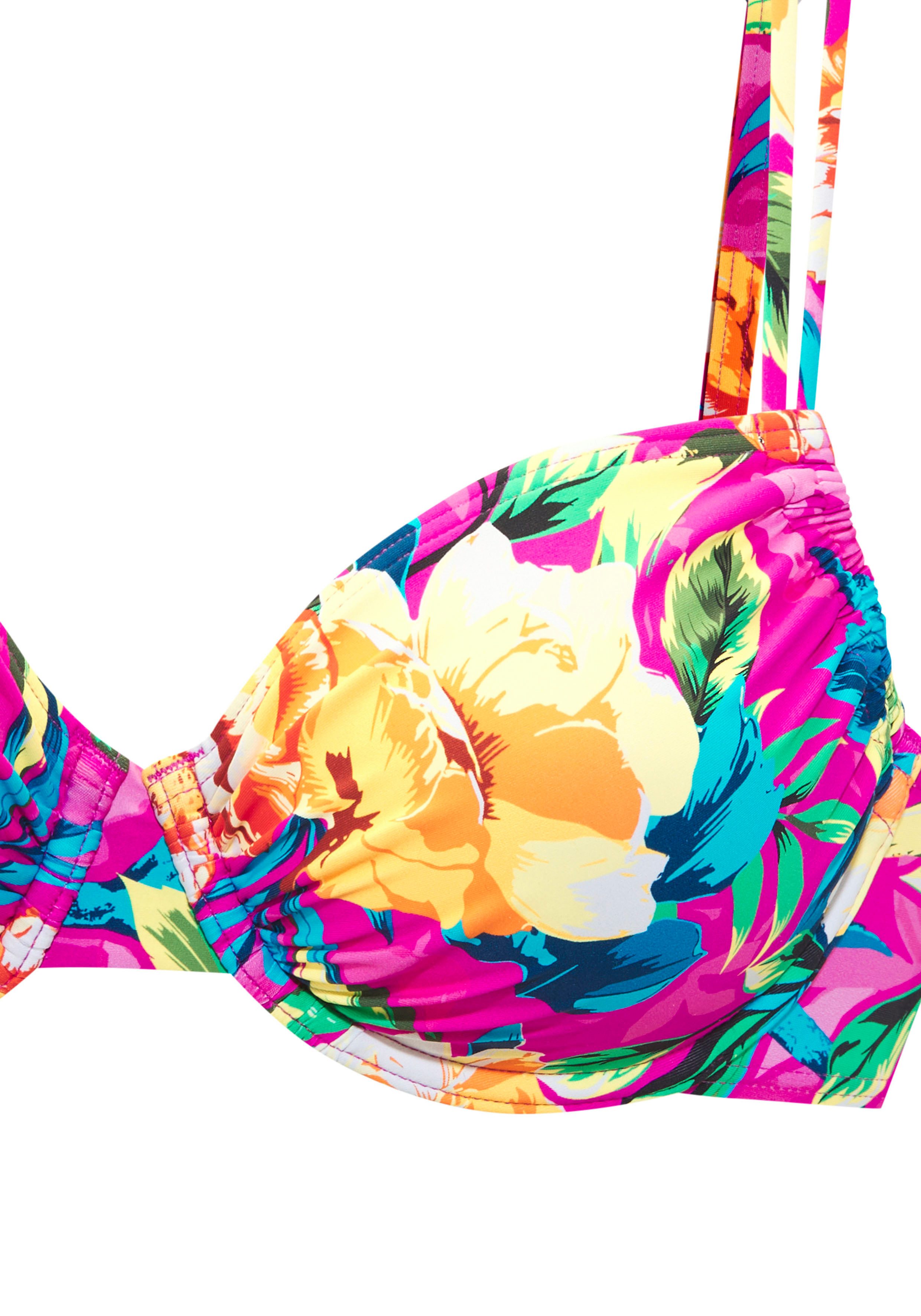 LASCANA Bügel-Bikini-Top Riley, mit floralem Allover-Print