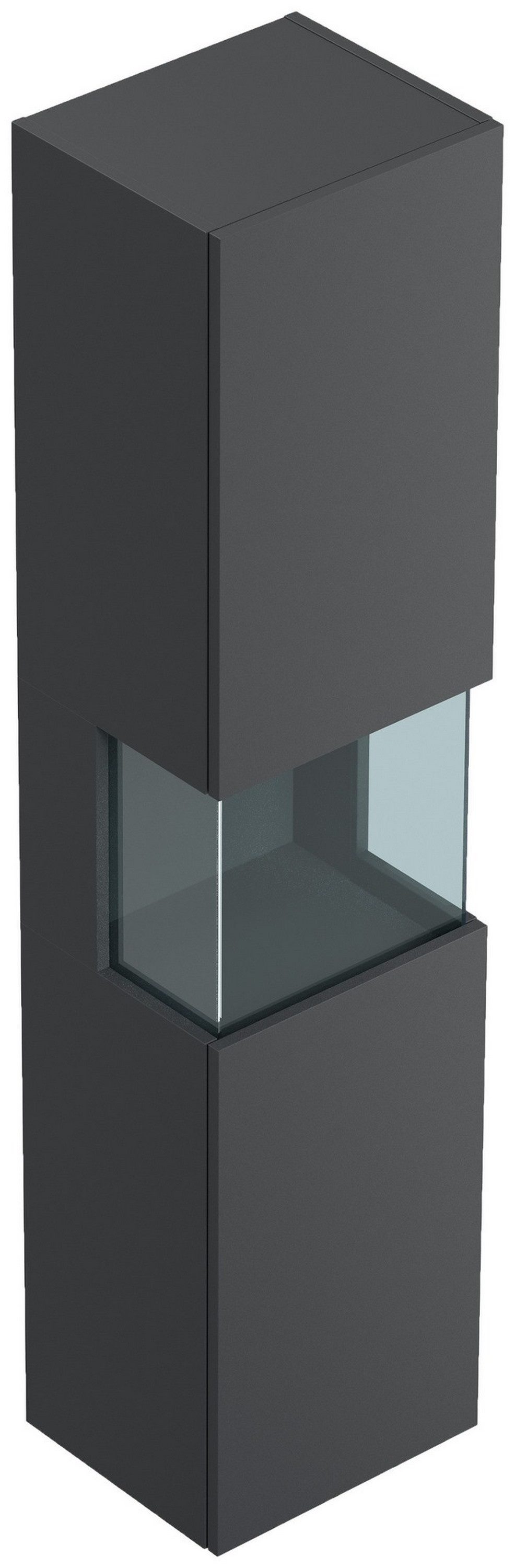 Posseik Hochschrank Badezimmer Hochschrank "Limes 150cm" Glaselement Grafit