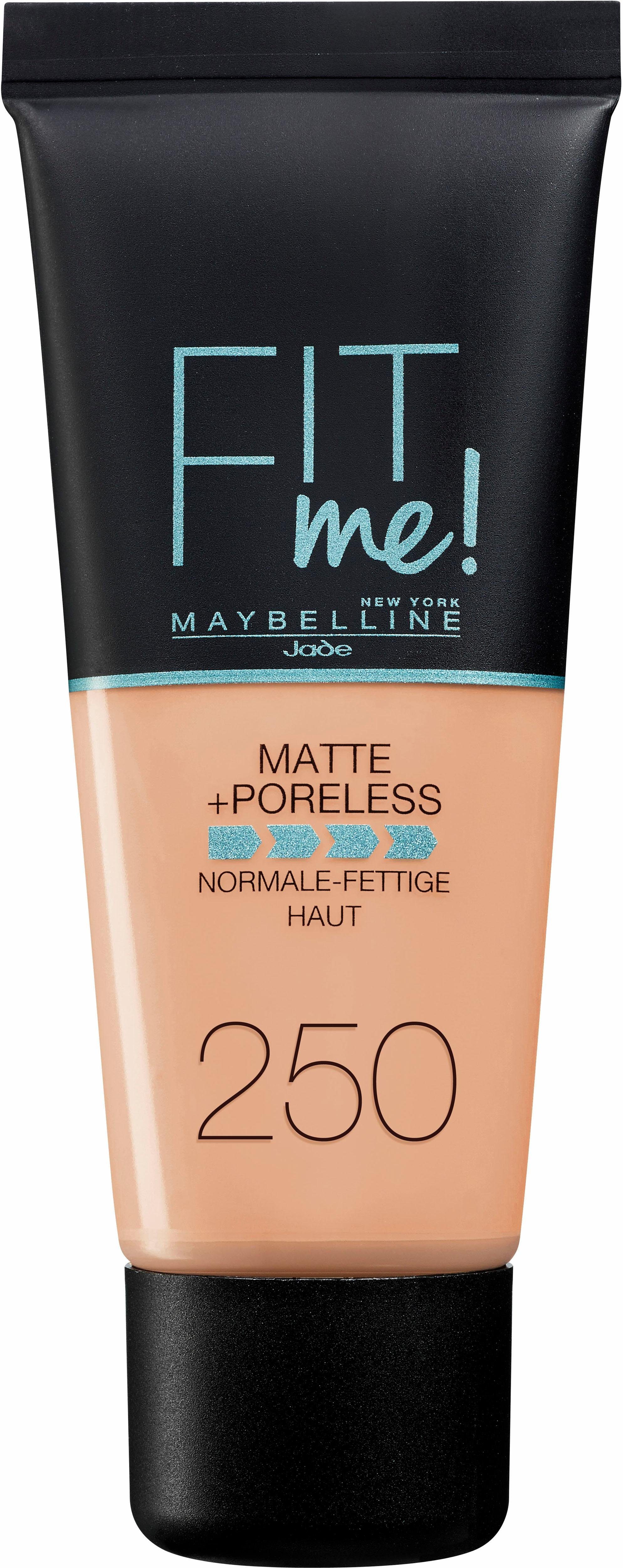 MAYBELLINE NEW YORK Foundation Fit Me! Matte + Poreless Make-Up, mit langanhaltender Formel