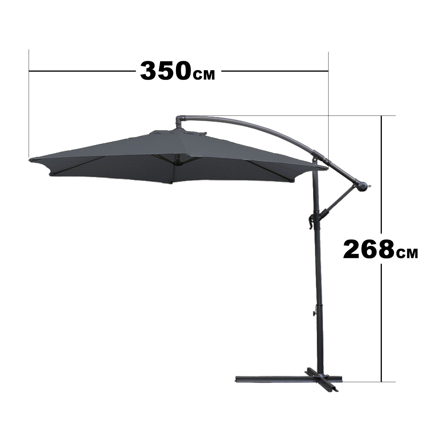 Clanmacy Sonnenschirm Sonnenschirm 300/350cm UV40+ UV-Schutz günstig online kaufen
