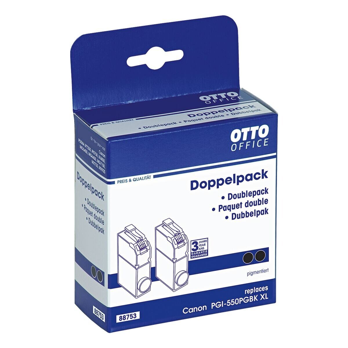 Otto Office  Office PGI-550 PGBK XL Tintenpatrone (Doppelpack, 2-tlg., ersetzt Canon »PGI-550 PGBK XL«, schwarz) schwarz, schwarz
