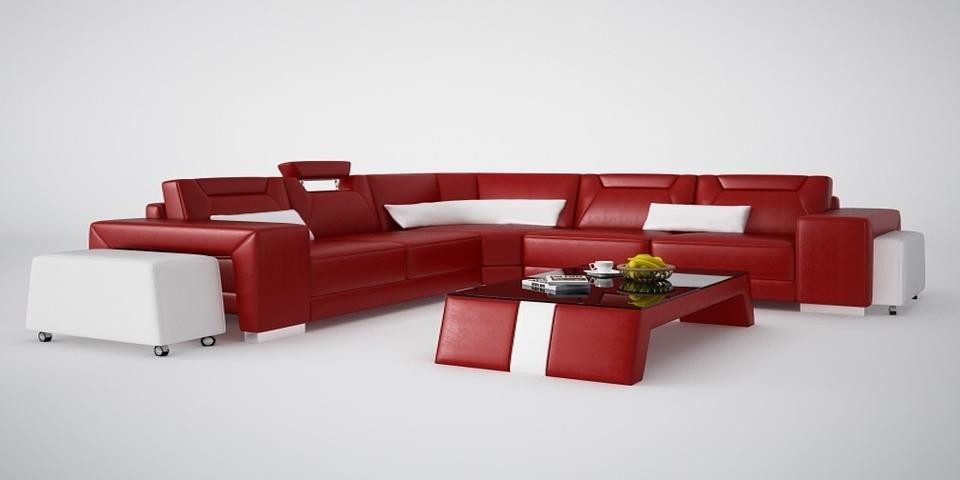Xlmoebel Ecksofa Moderne Ledercouch Wohnlandschaft Ledersofa Sitzgarnitur, Hergestellt in Europa