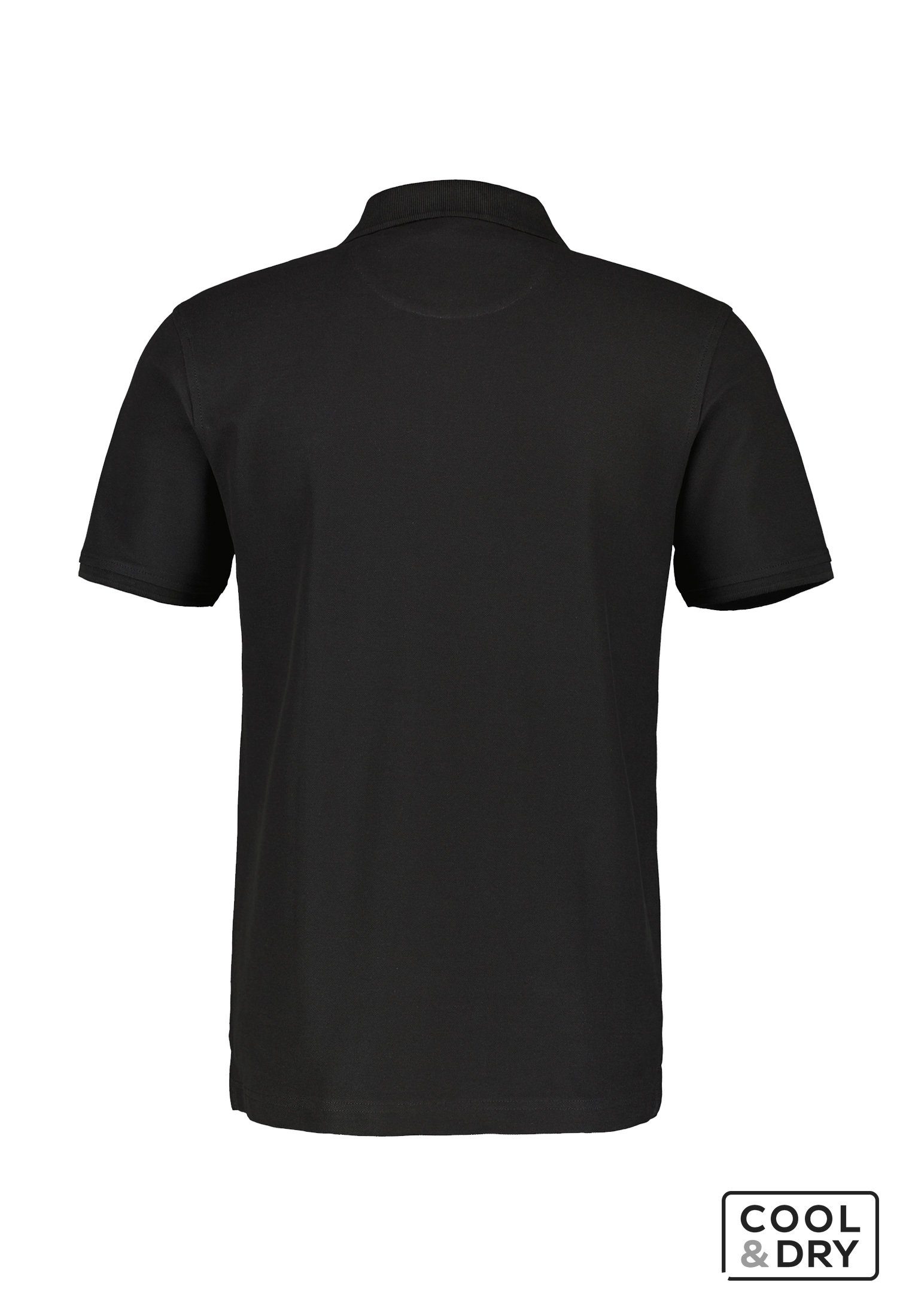 Klassischer Polostyle BLACK Poloshirt LERROS Piquéqualität Dry* & in *Cool LERROS