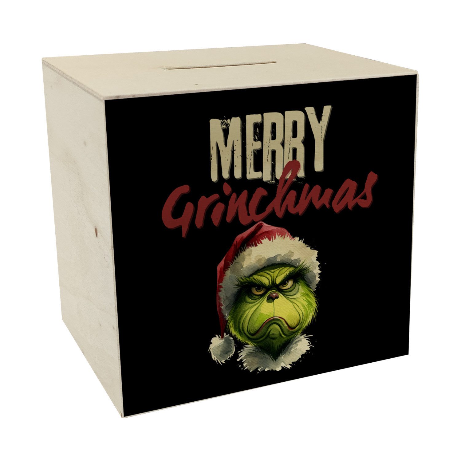 speecheese Spardose Merry Grinchmas Weihnachtsmuffel Spardose aus Holz günstig online kaufen