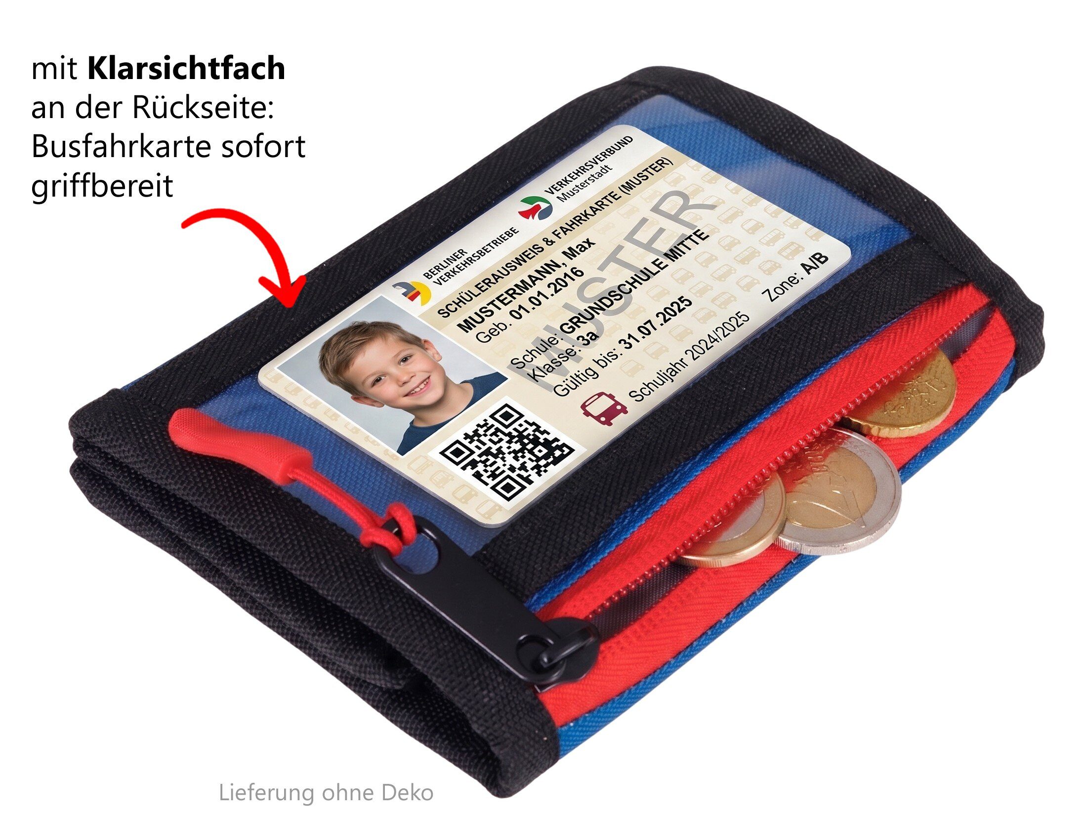 ELEPHANT Geldbörse Mädchen Jungen Hero Signature, Wallet Klettbörse Schülerbörse Schlüsselring Ausweisfach – Bild 4 von 5