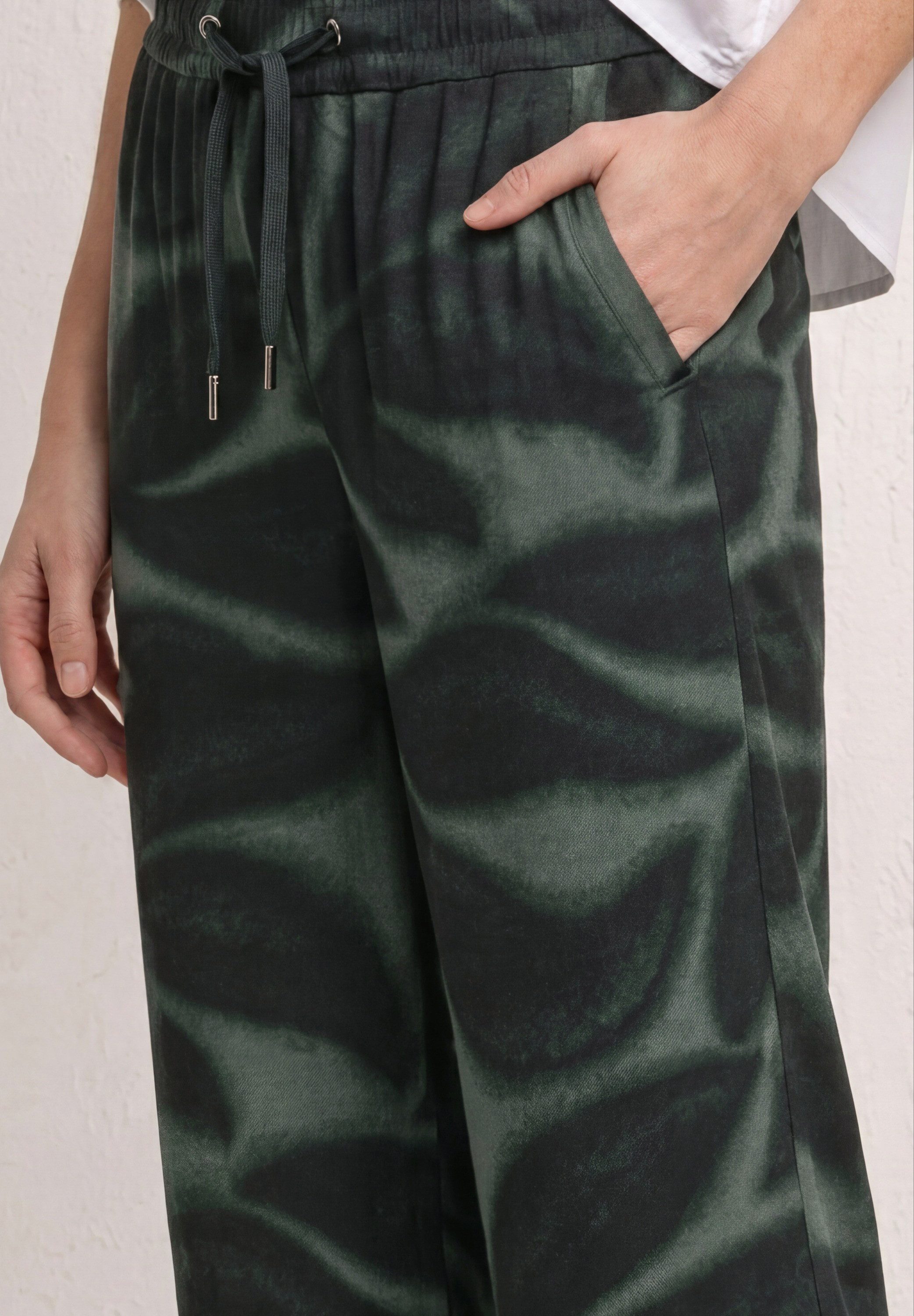 STREET ONE 7/8-Hose Style Emee bedruckt, mit Taschen, weites Bein